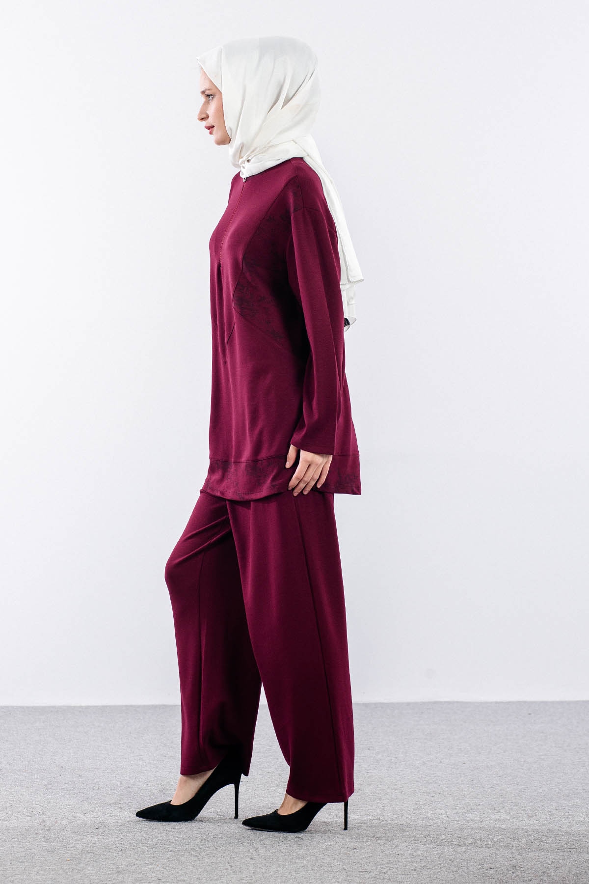 2032 Takim 42-48 Yuksek Yaka - Bordo - 3