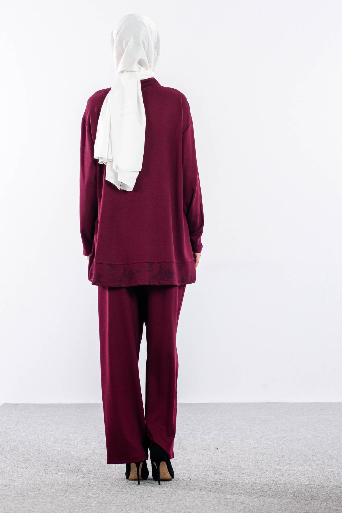 2032 Takim 42-48 Yuksek Yaka - Bordo - 4