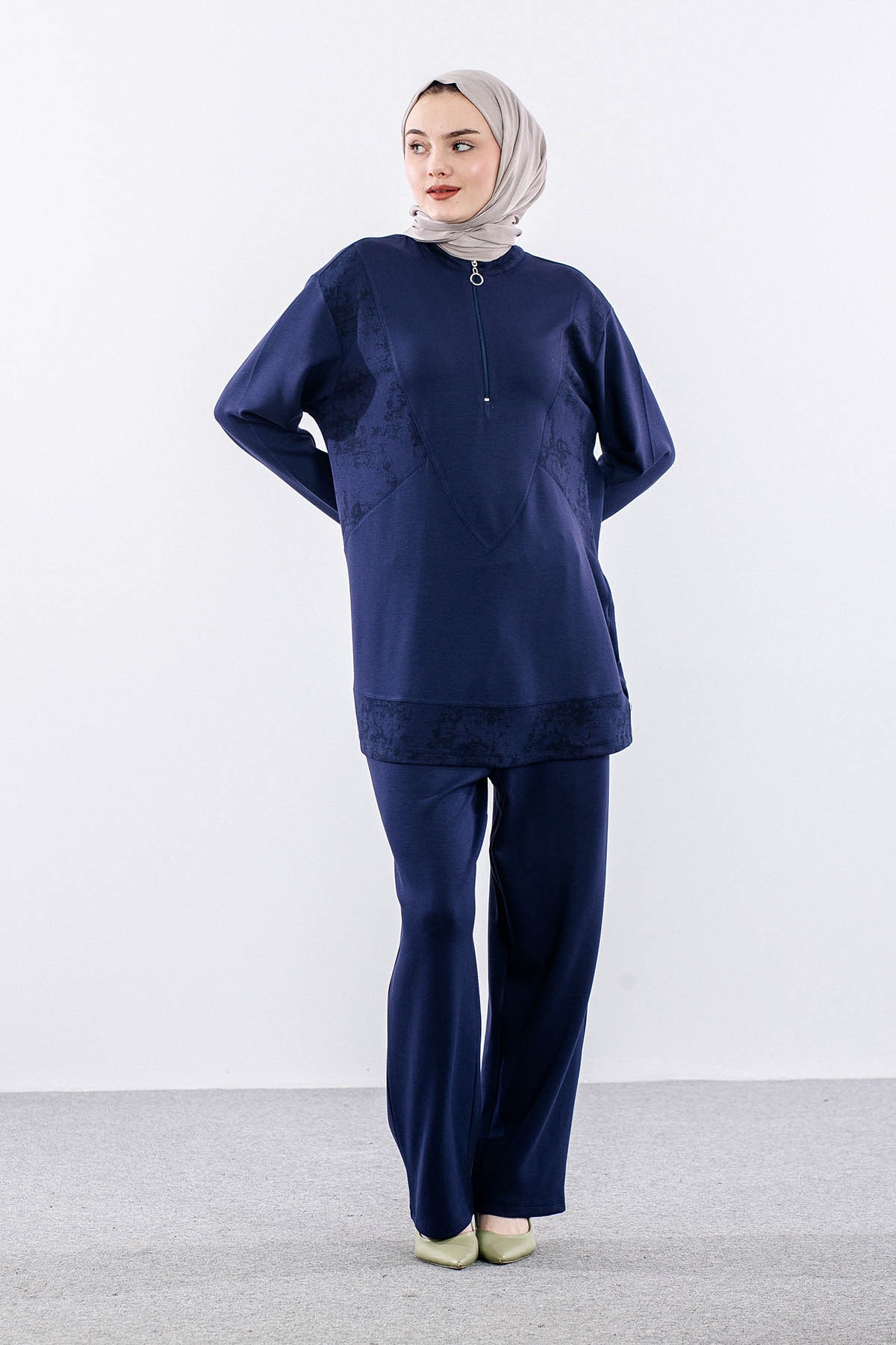 2032 Takim 42-48 Yuksek Yaka - Lacivert - 2