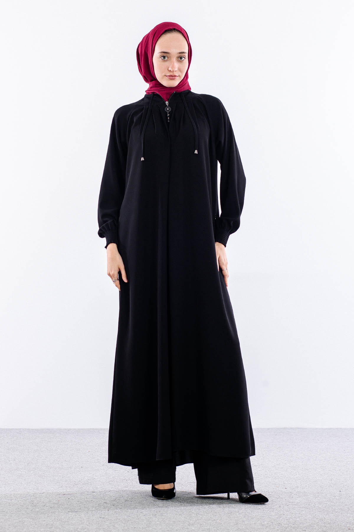 2047 Ferace 38-48 Mevlana - Siyah - 1