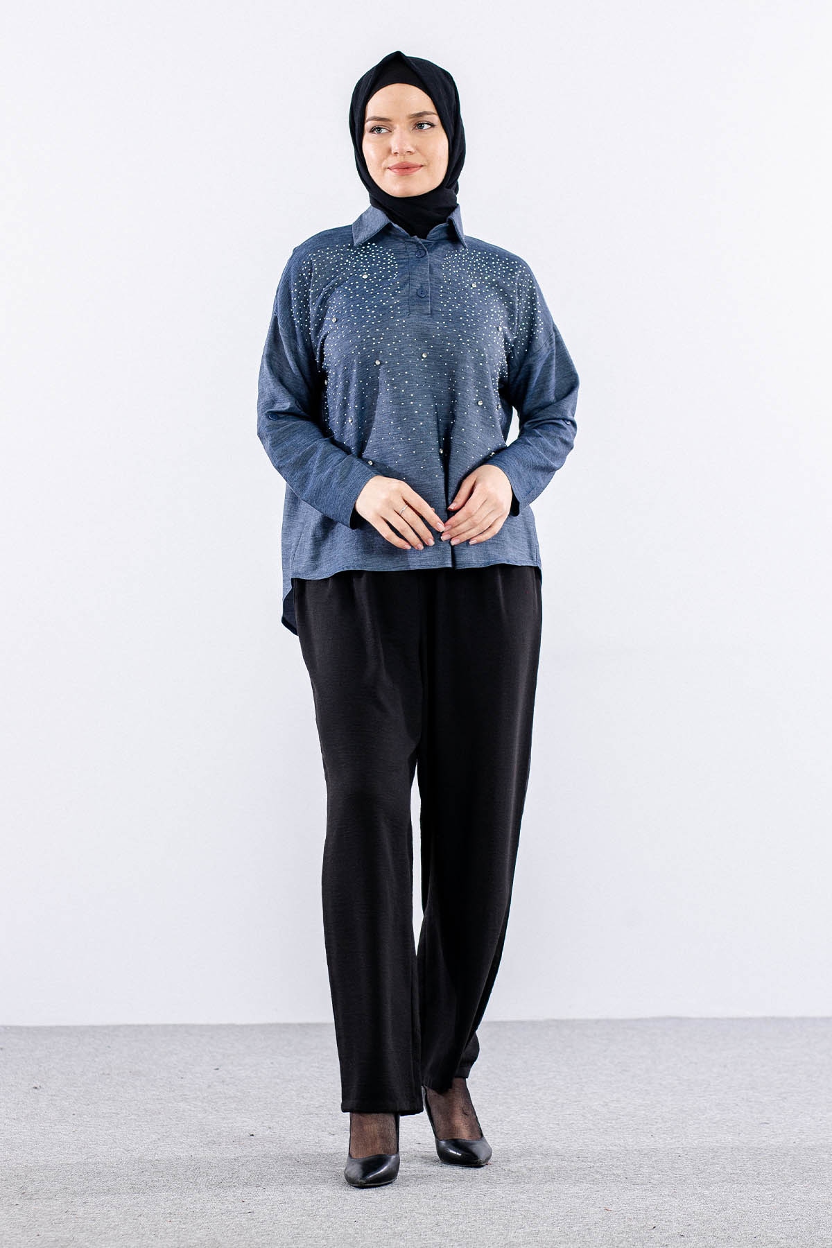 2048-00 Bluz 38-42 - Mavi - 1