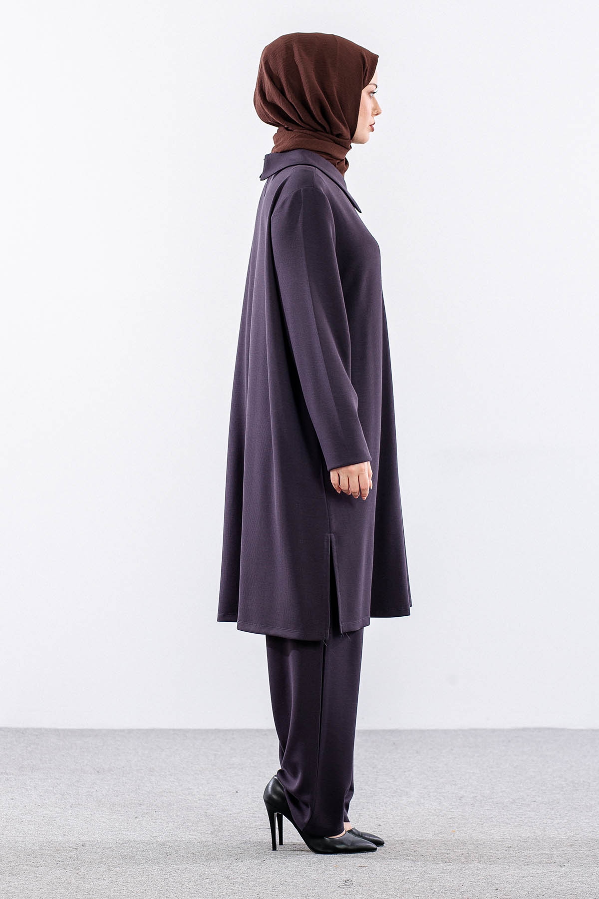 2048 Takim 44-50 Simli Dugme - Fume - 3