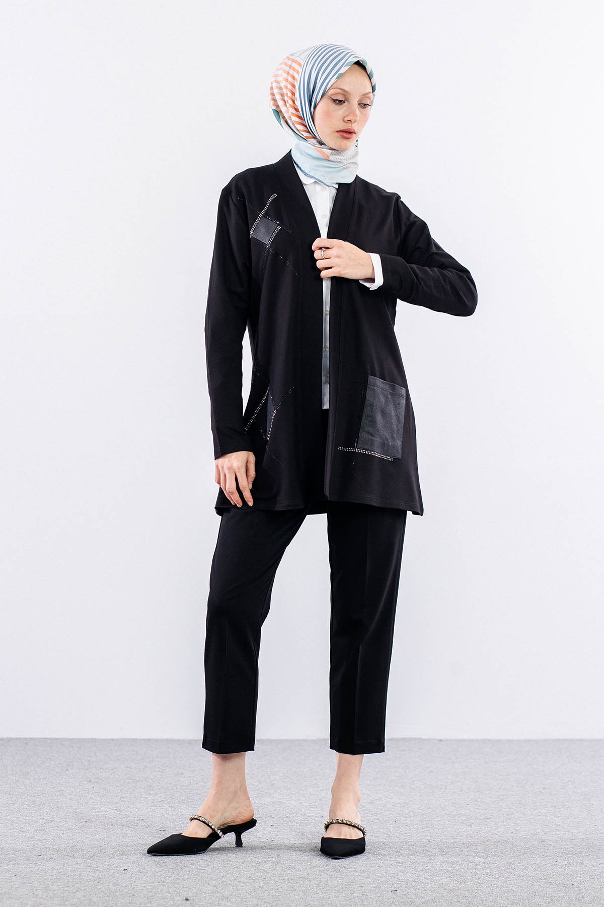 2071 Kisa Boy Ceket M-xxl - Siyah - 1