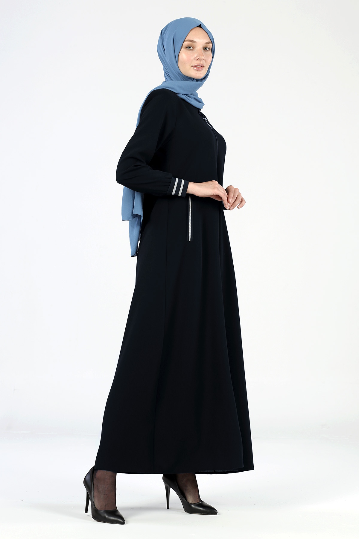 Düz Ribana Ferace Lacivert - 2