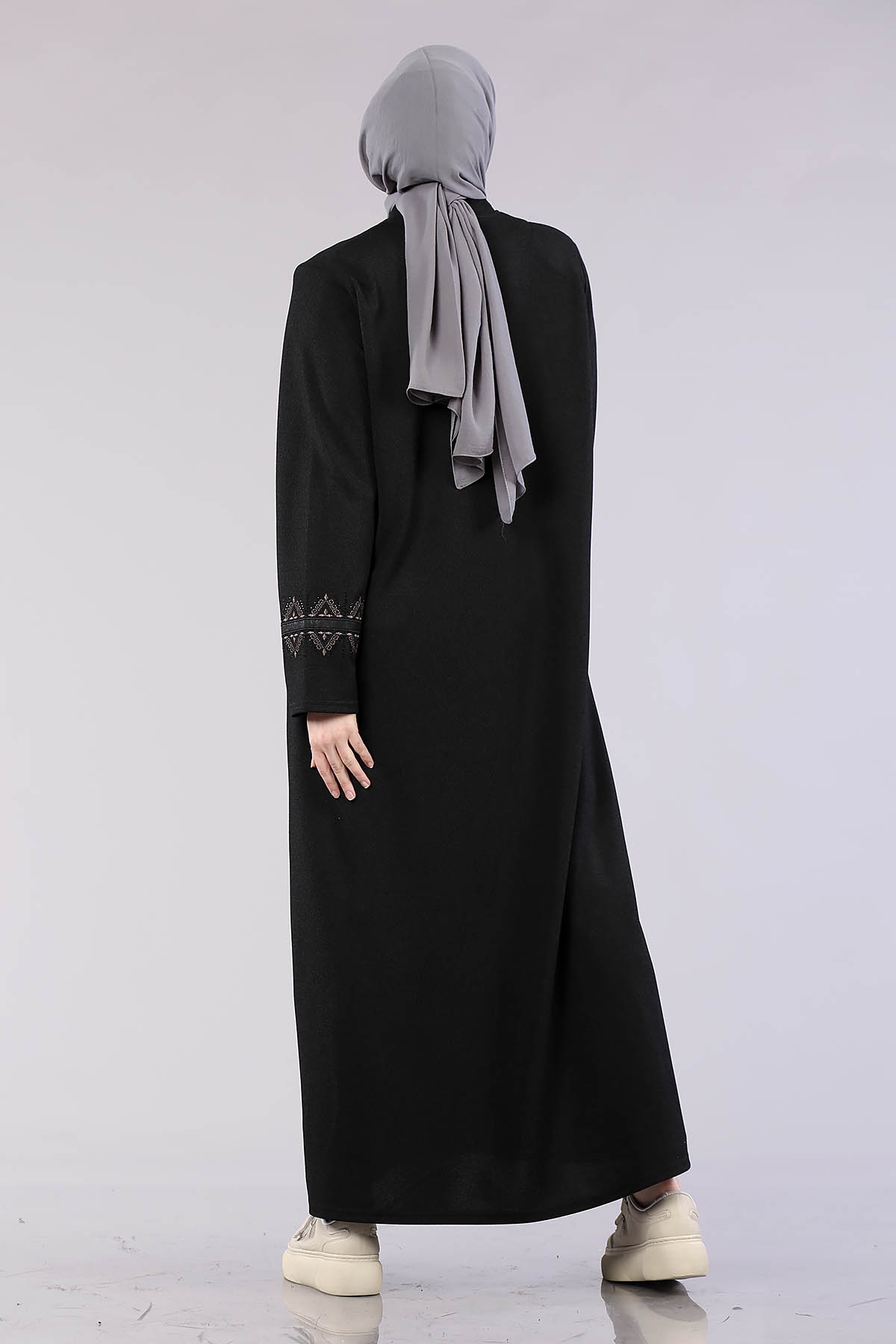 2088 Nakişli Pardesü 4-5-6-7 - Siyah - 3