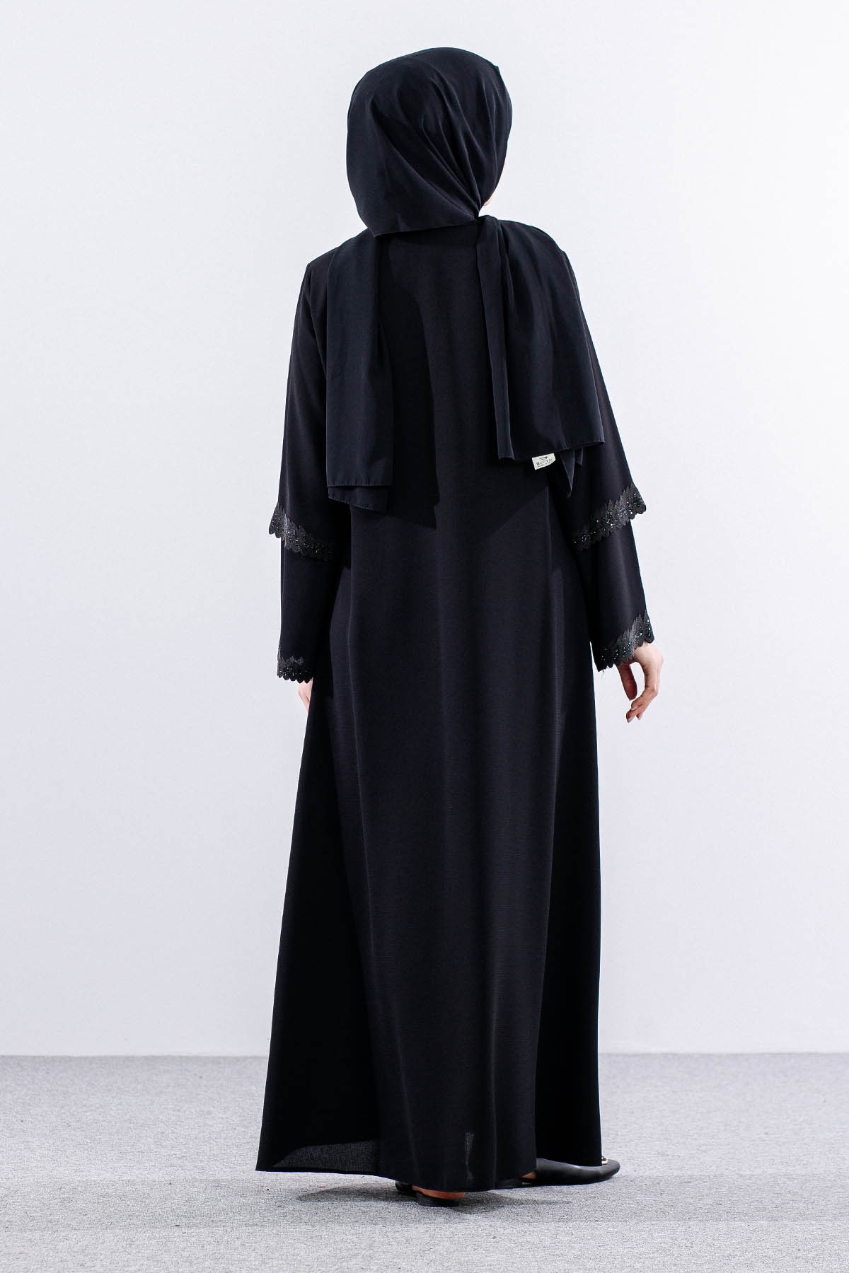 2111 şik Ferace 44-52 C_k - Siyah - 4