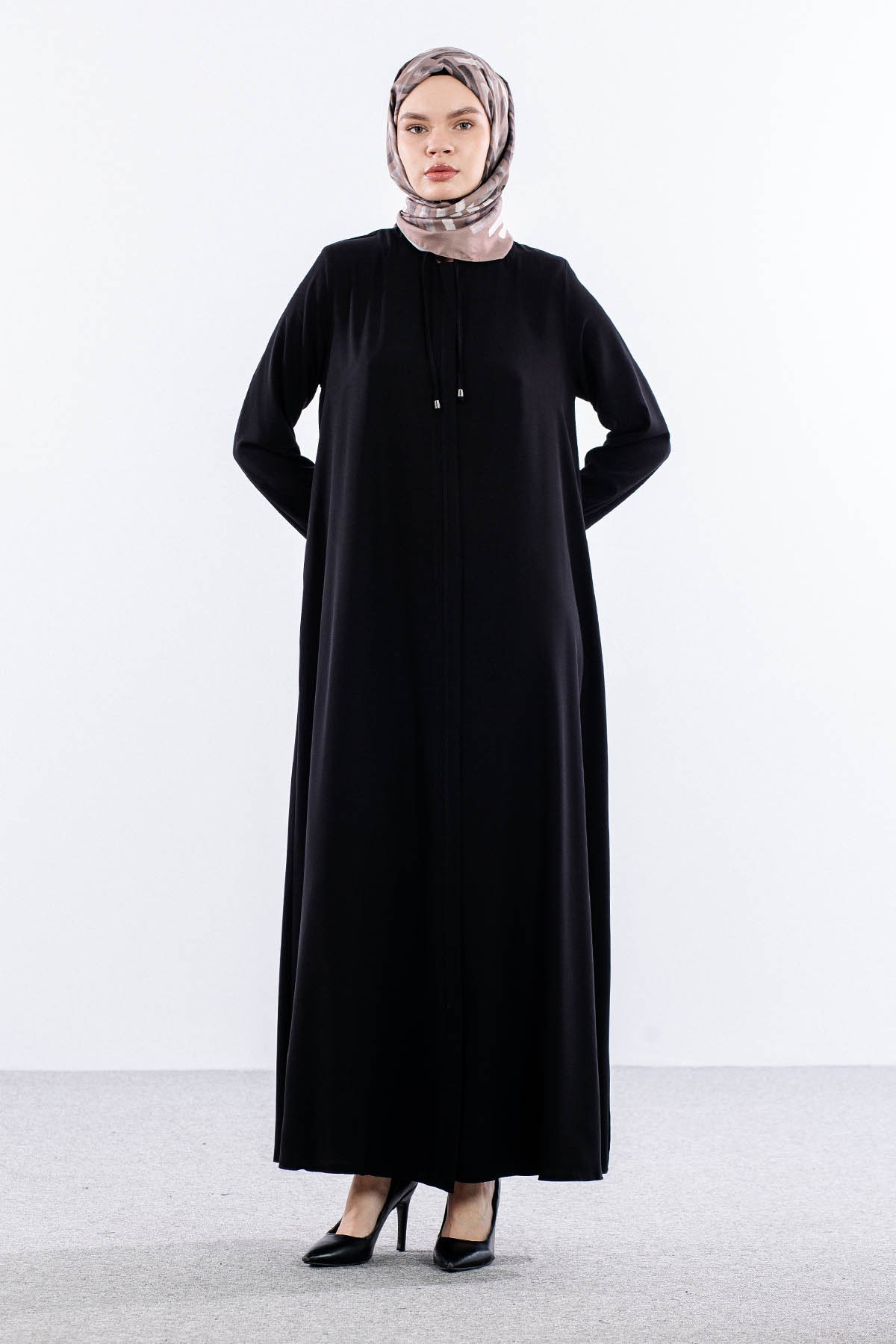 2127 Ferace 38-50 Yaz - Siyah - 1