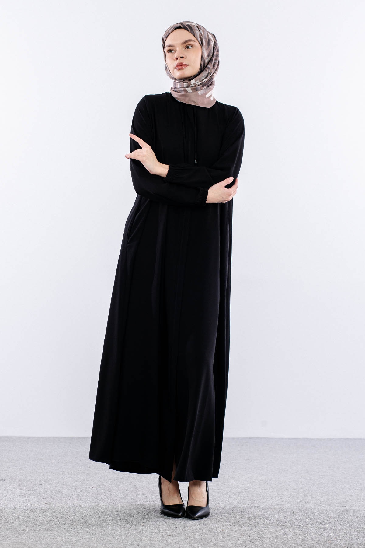 2127 Ferace 38-50 Yaz - Siyah - 2