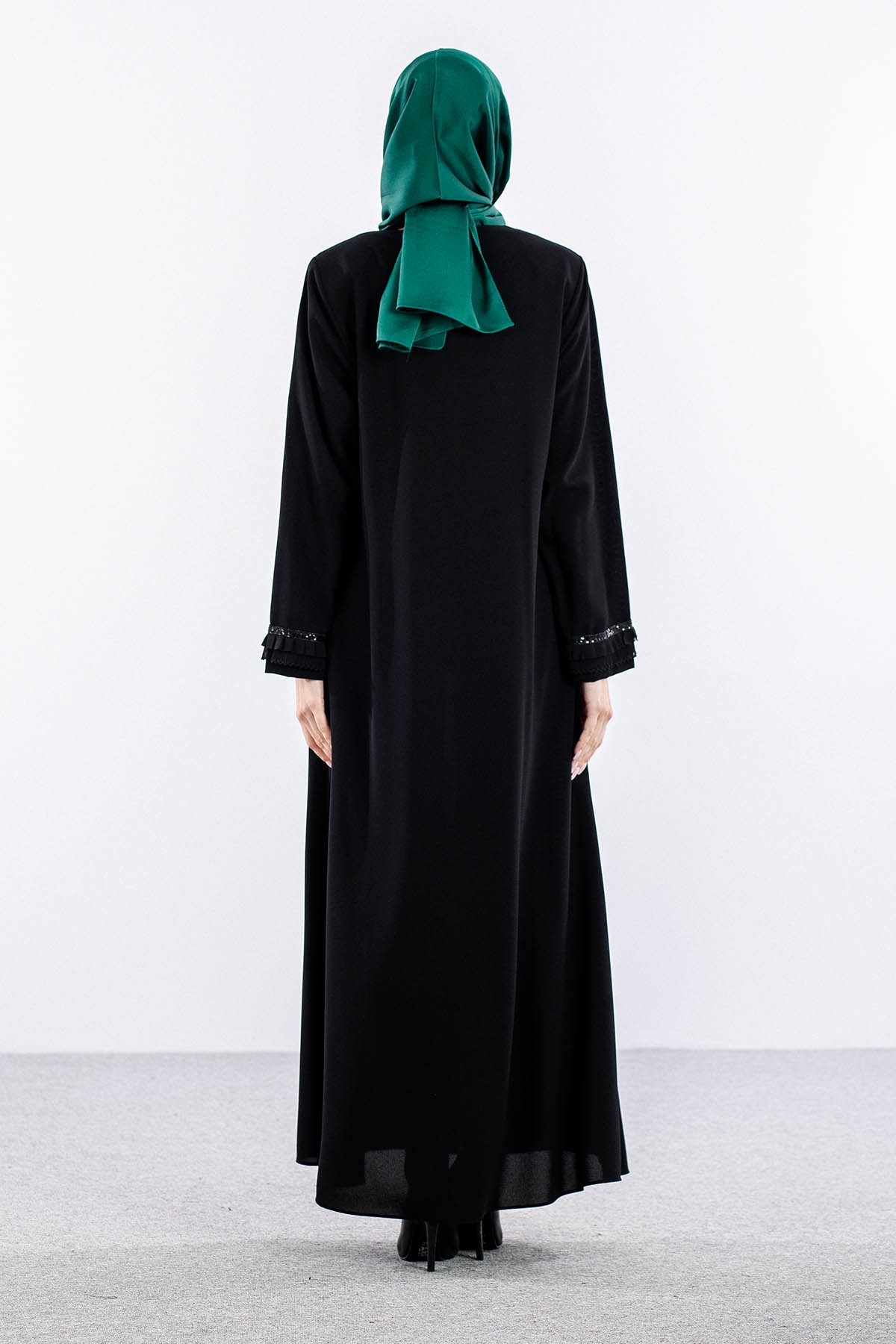 2135 Ferace 44-54 Sık Model Yaz - Siyah - 5