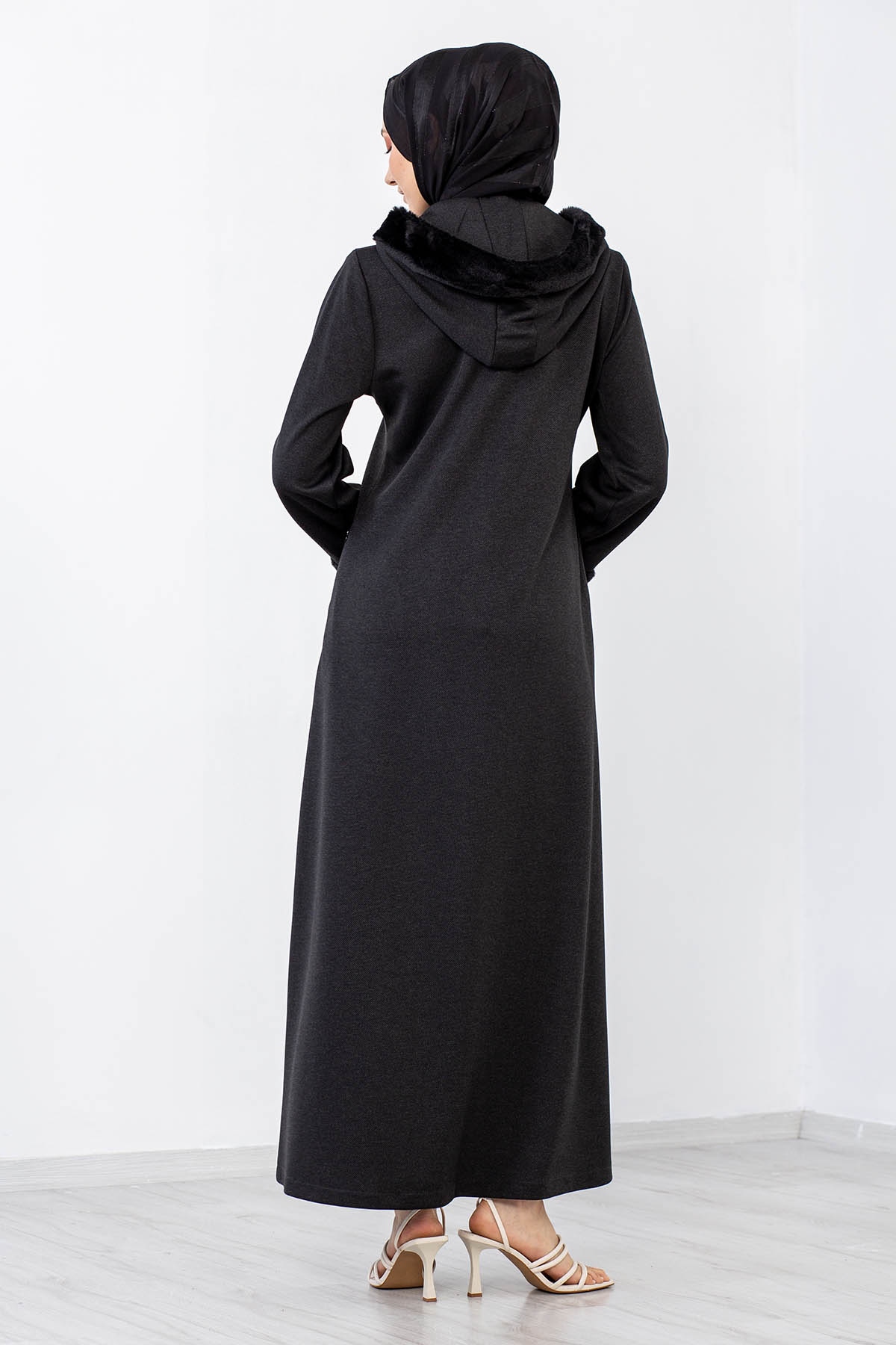 2141 Kiş Ferace 40-50 - Siyah - 6