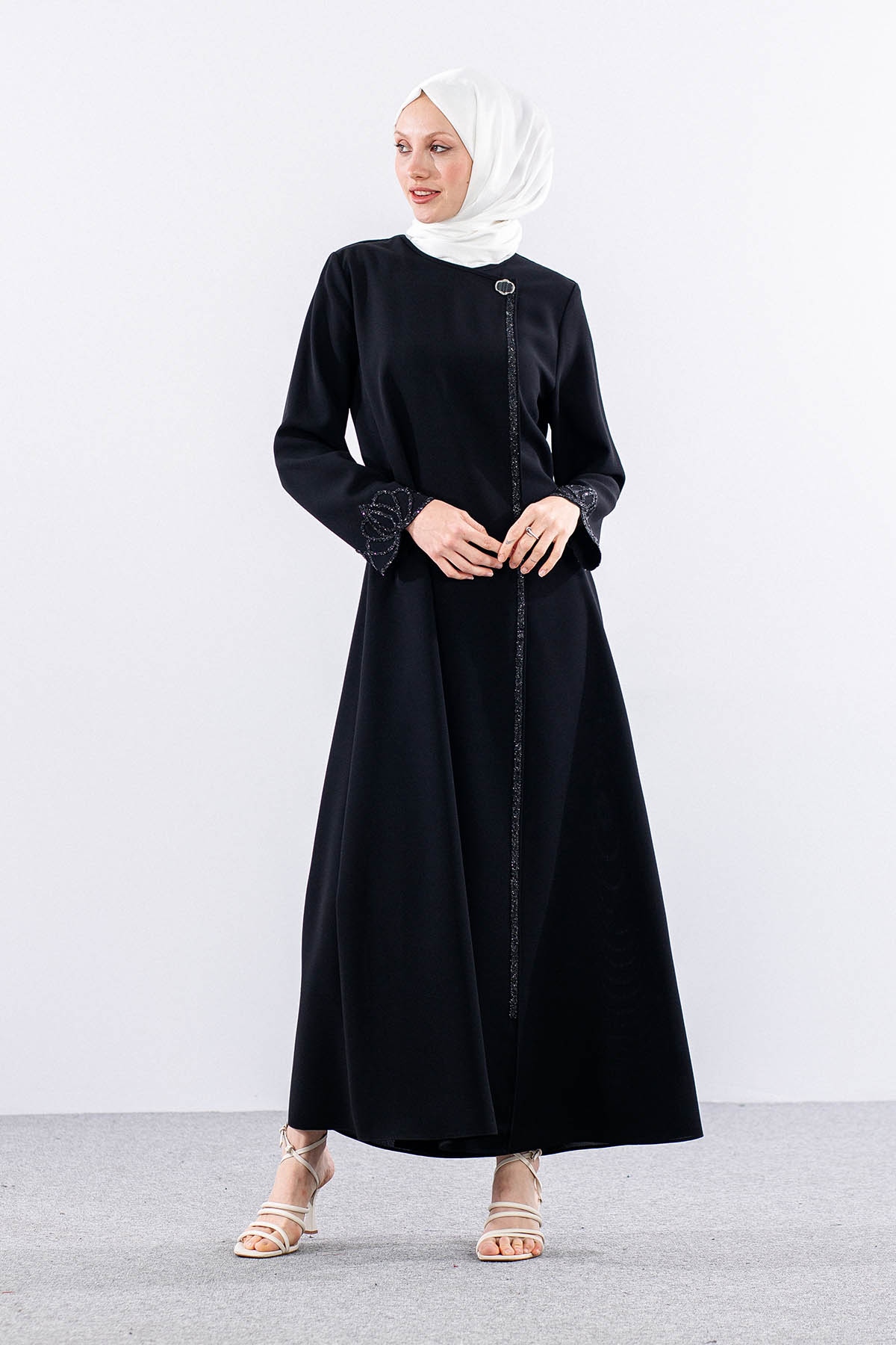 2161 şik Ferace 42-52 - Siyah  - - 1