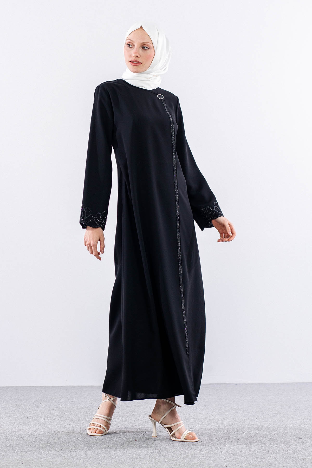 2161 şik Ferace 42-52 - Siyah  - - 2