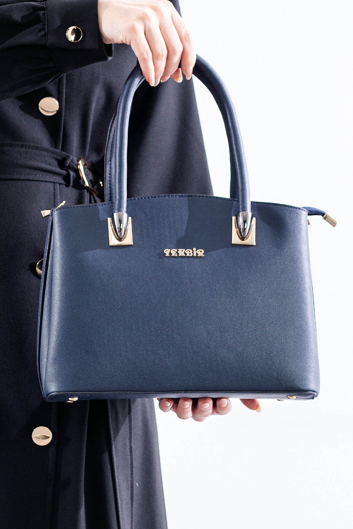 21657 şik Bayan çanta - Lacivert - 1