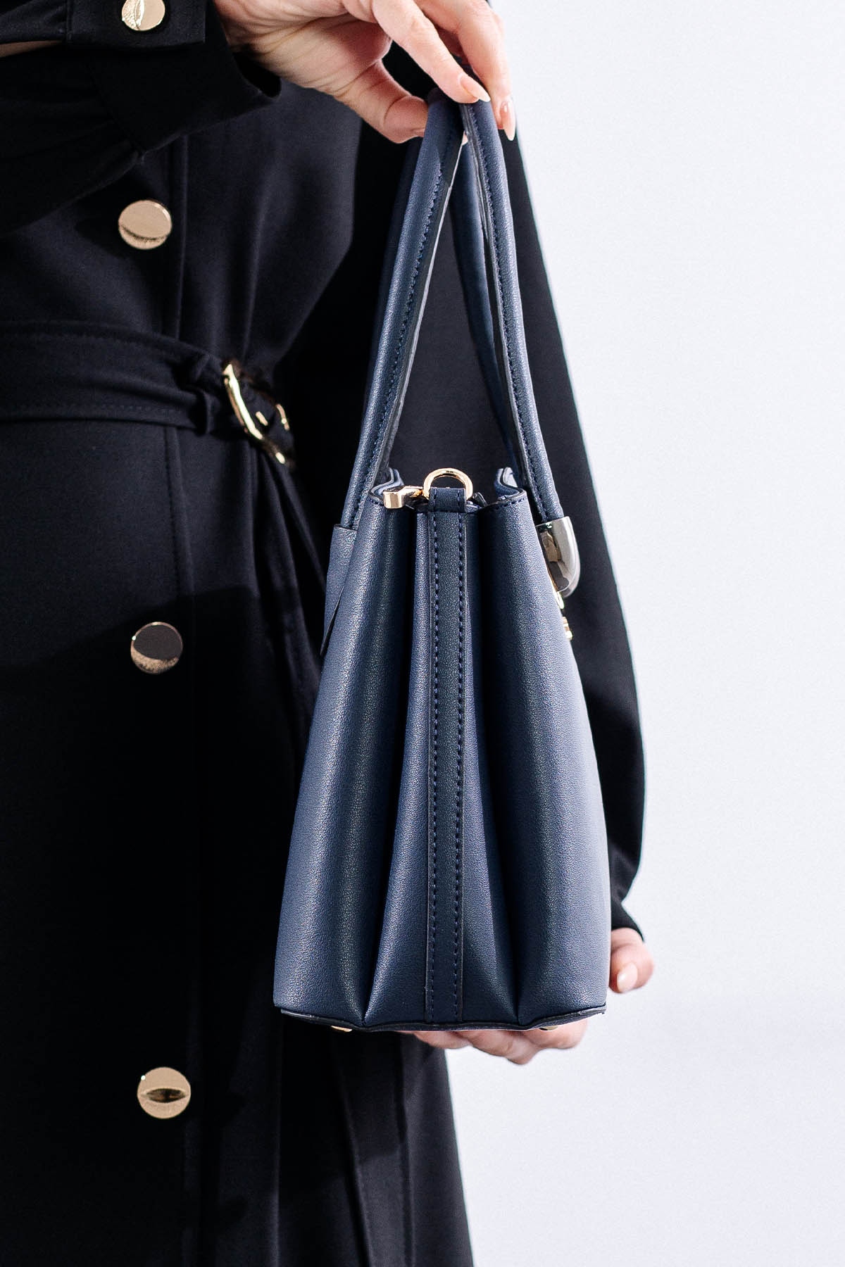 21657 şik Bayan çanta - Lacivert - 2