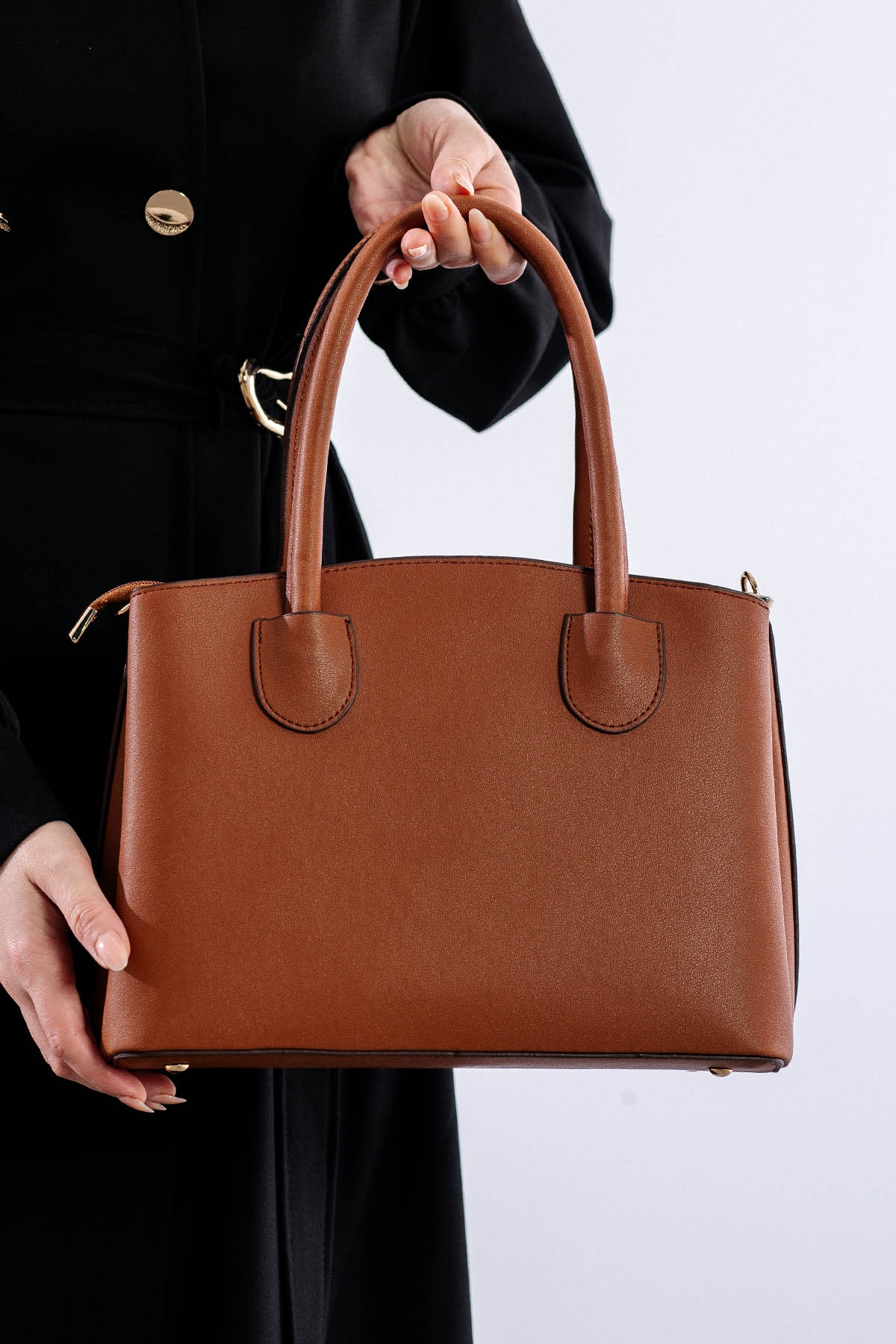 21657 şik Bayan çanta - Taba - 3