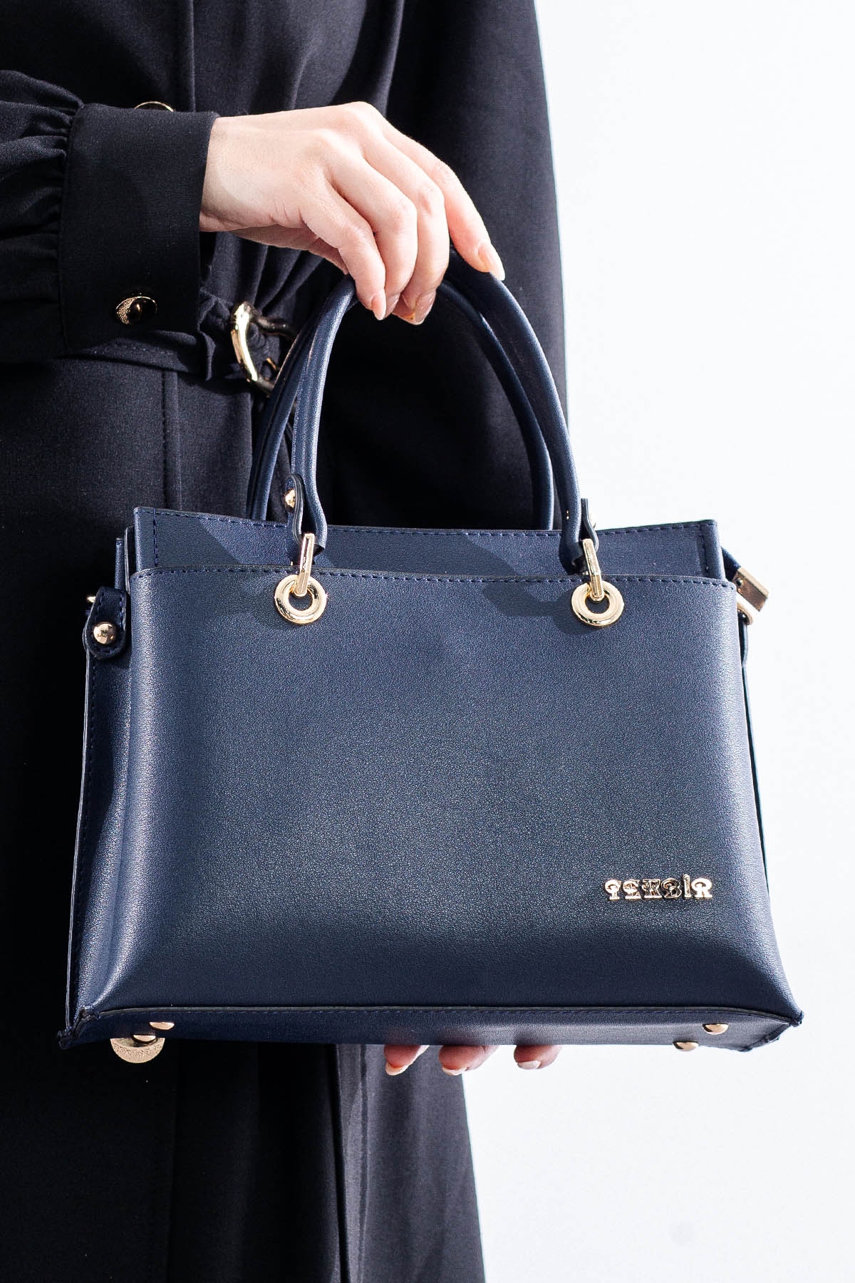 21701 şik Bayan çanta - Lacivert - 1