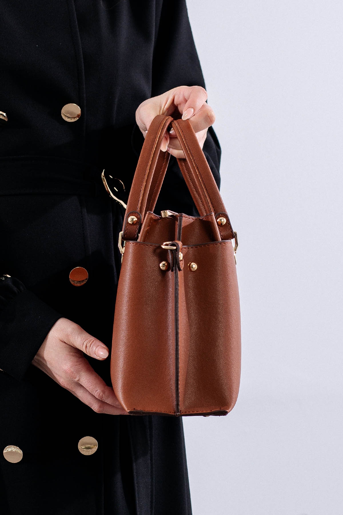 21701 şik Bayan çanta - Taba - 2