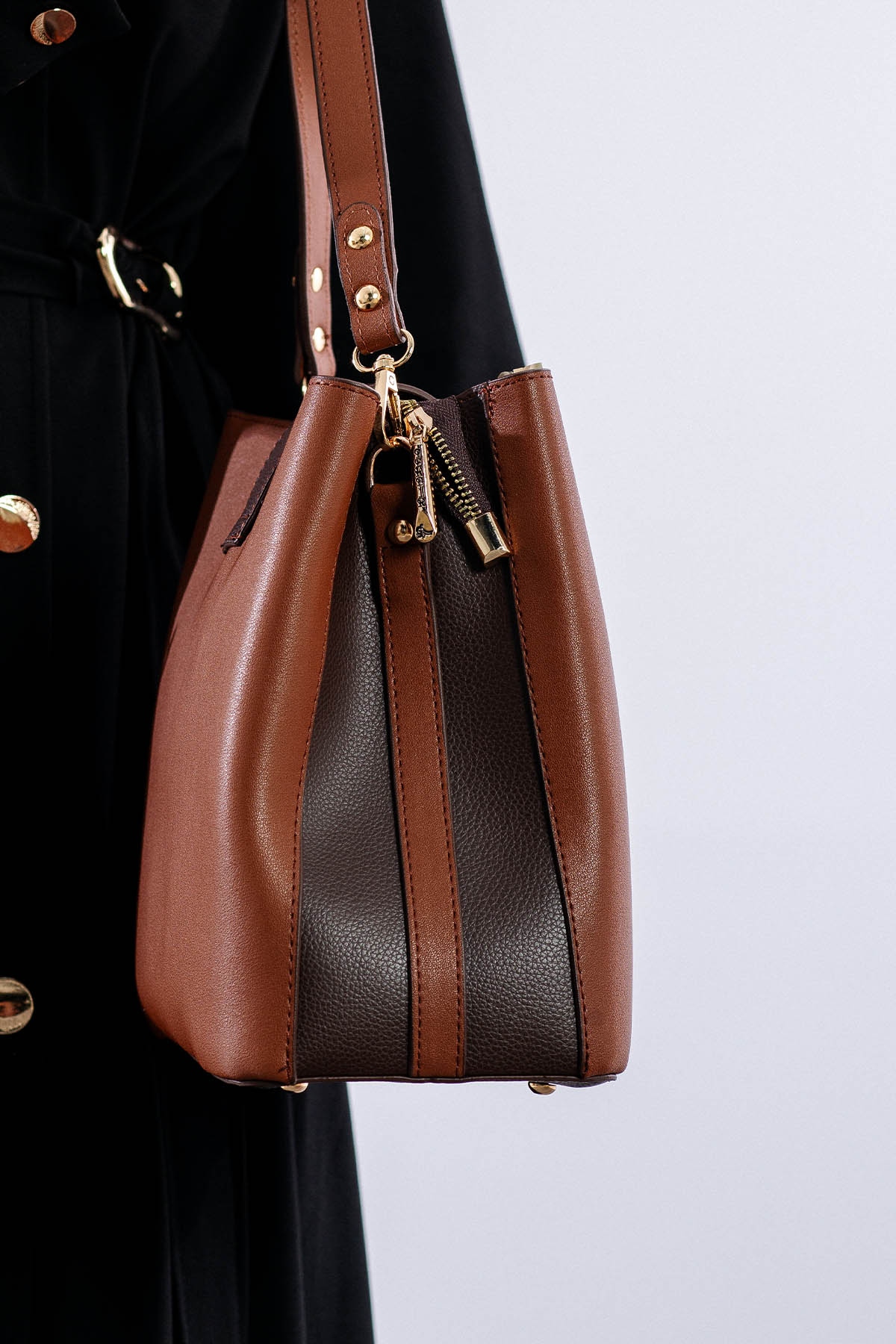 21781 şik Bayan çanta - Taba - 2