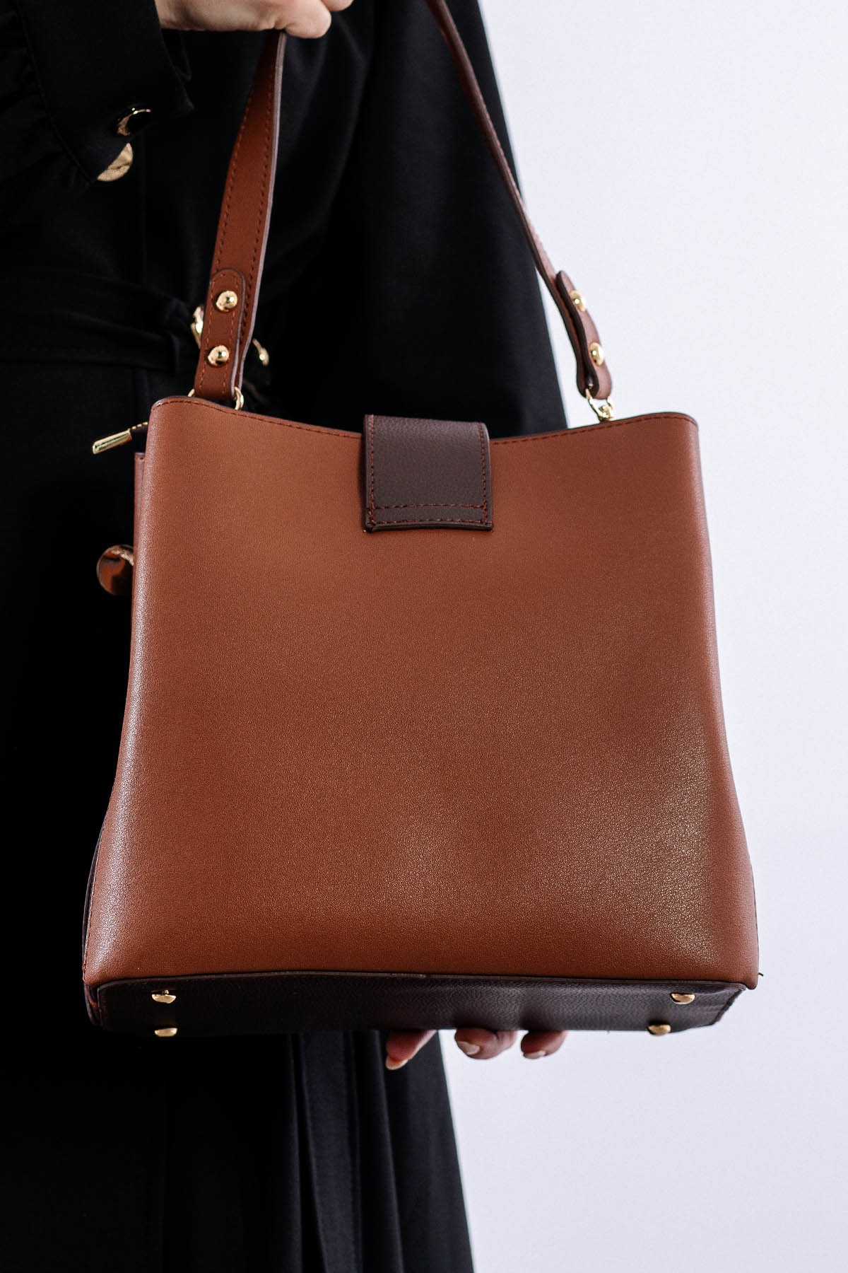 21781 şik Bayan çanta - Taba - 3