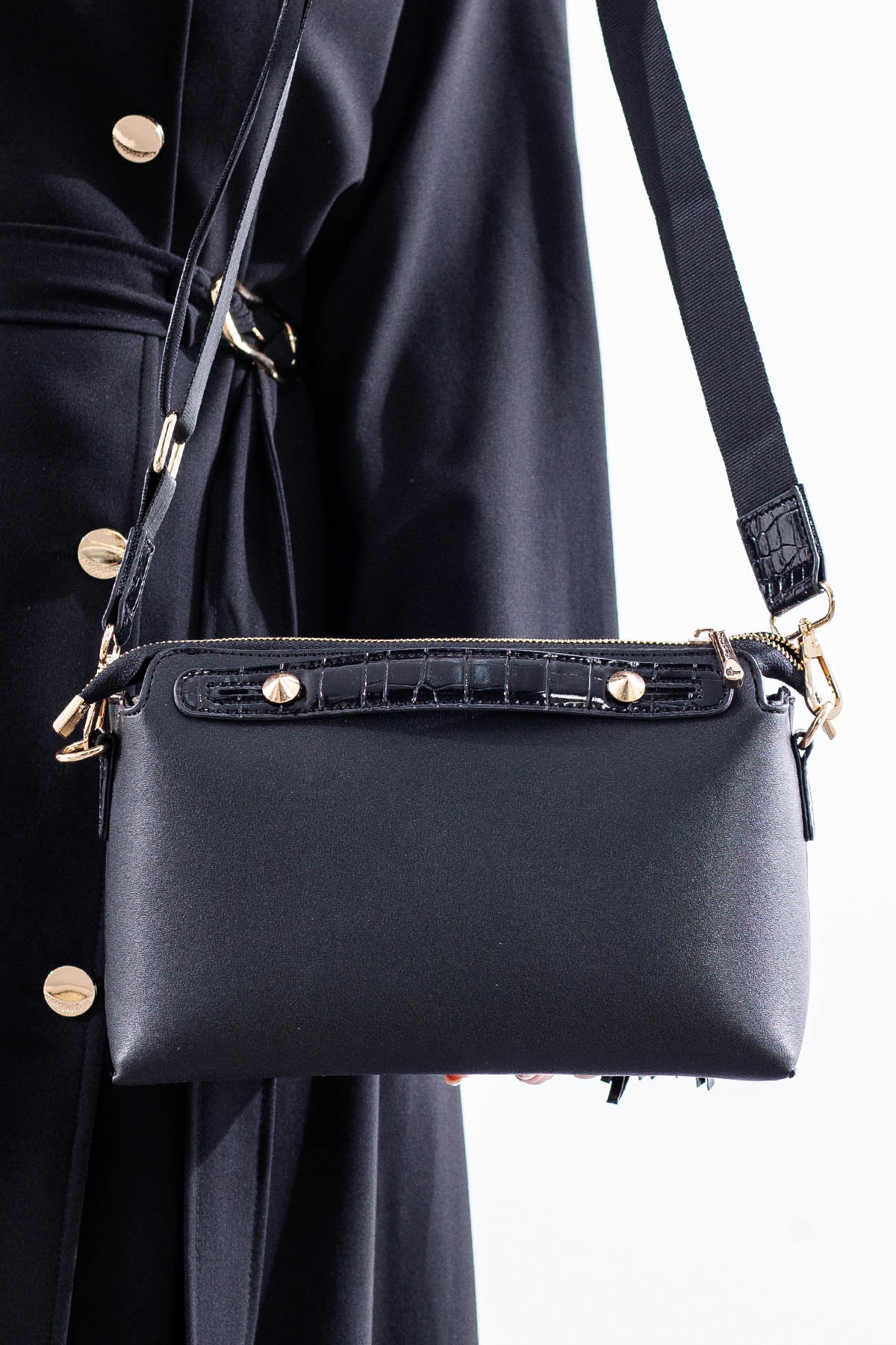 21794 şik Bayan çanta - Siyah - 3