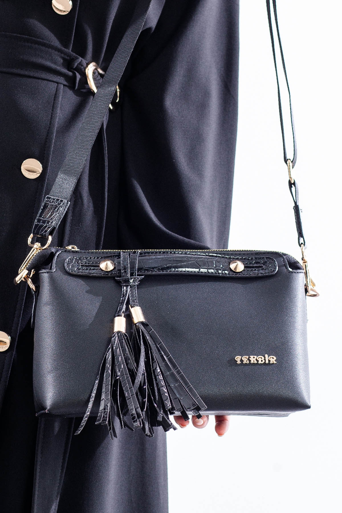 21794 şik Bayan çanta - Siyah - 1