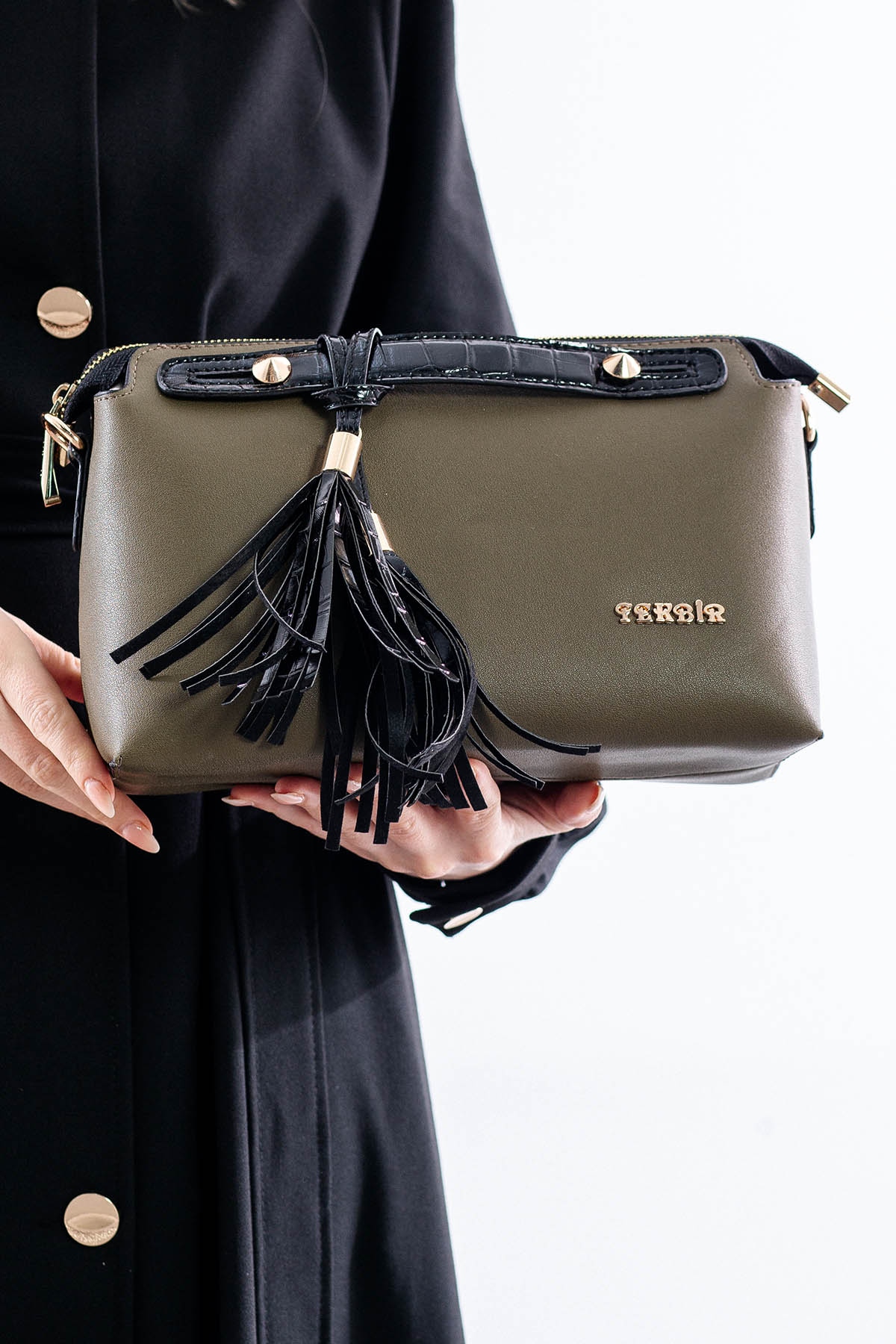 21794 şik Bayan çanta - Yesil - 1