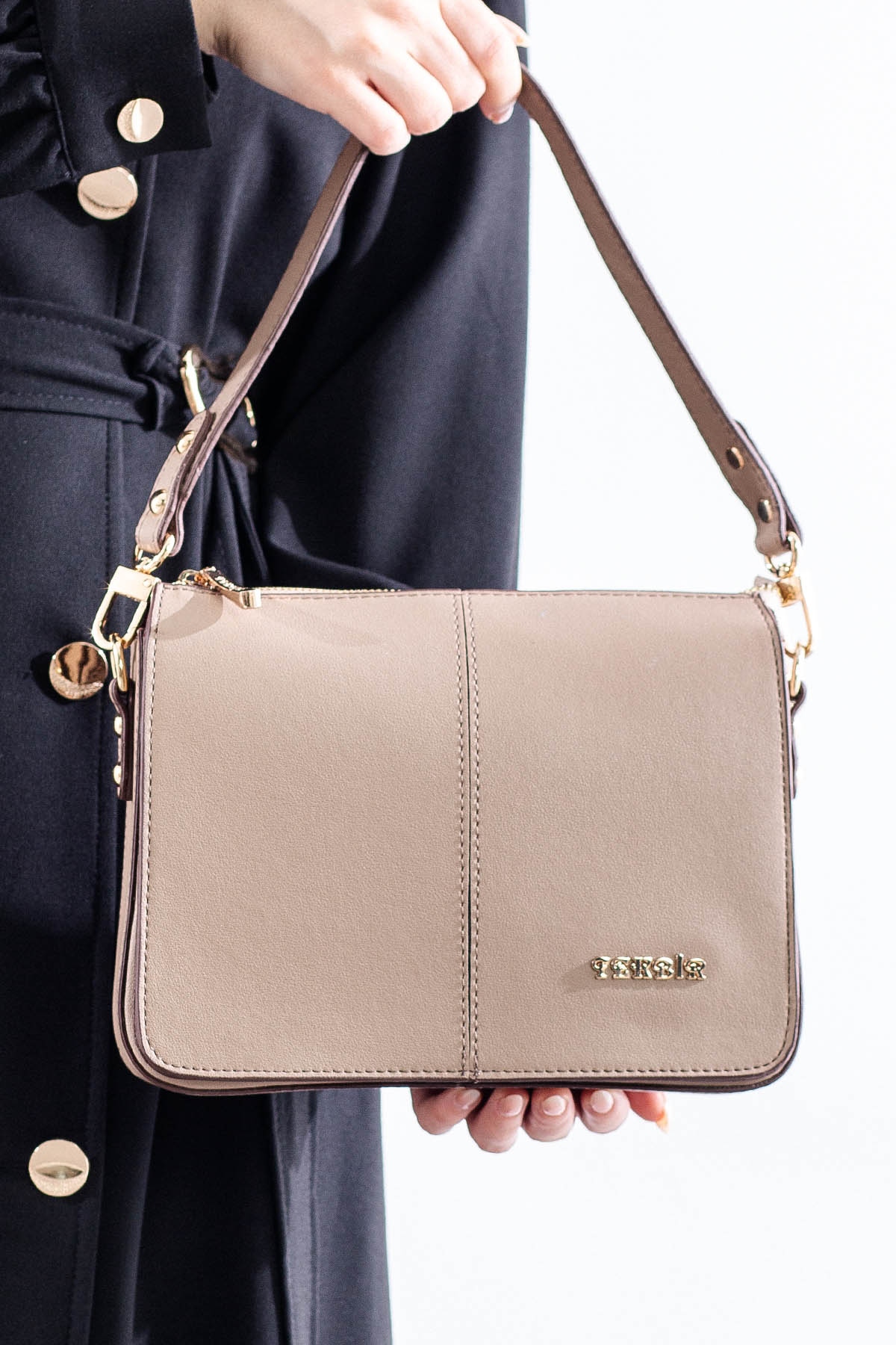 21796 şik Bayan çanta - K_bej - 1