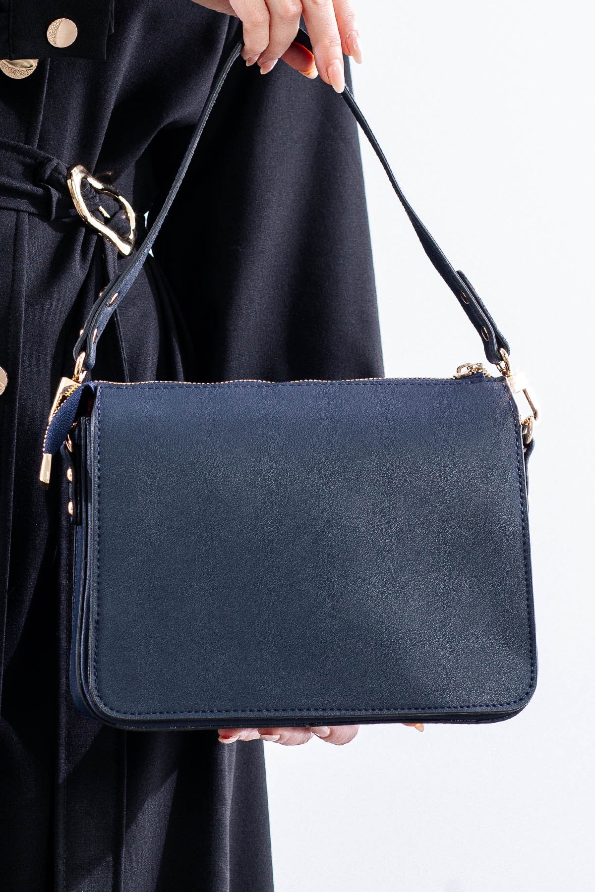 21796 şik Bayan çanta - Lacivert - 3