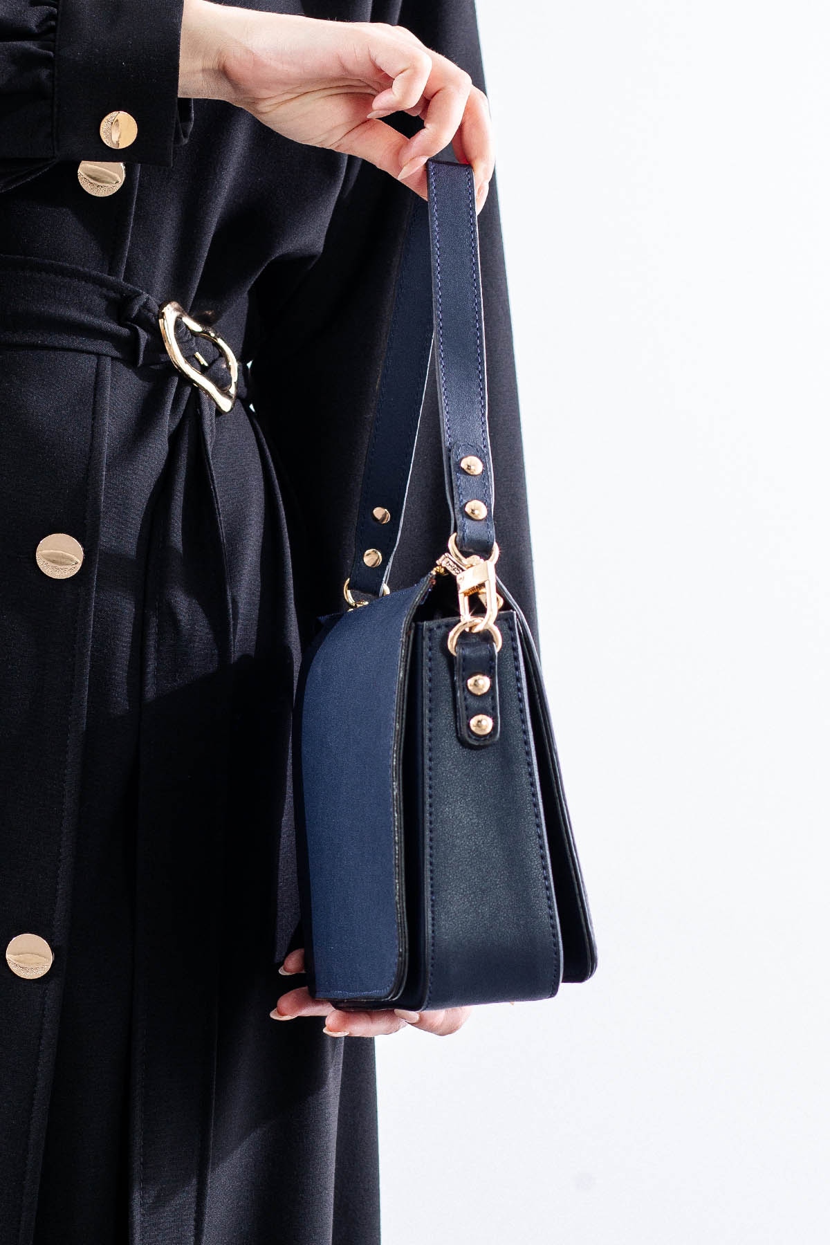 21796 şik Bayan çanta - Lacivert - 2