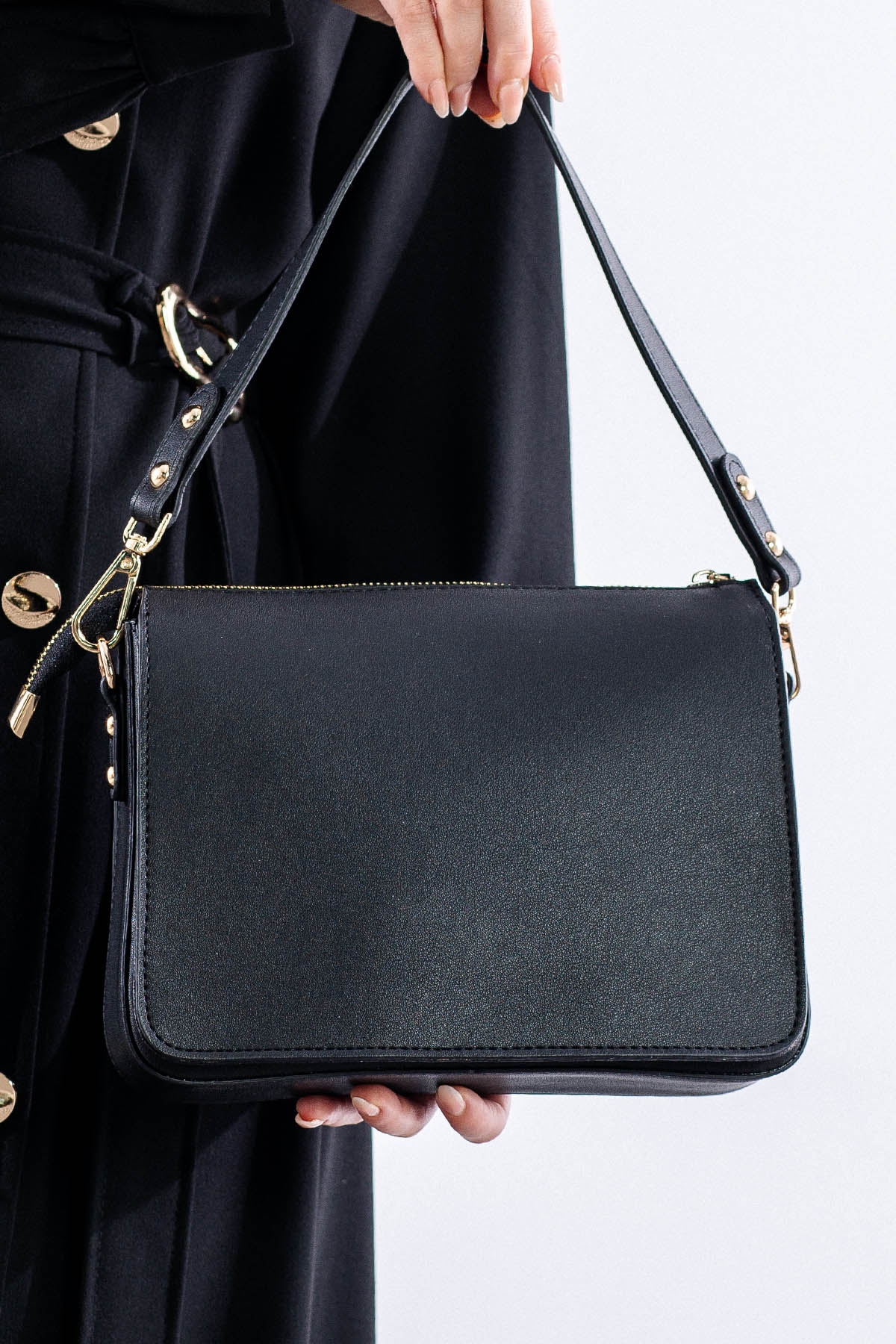 21796 şik Bayan çanta - Siyah - 3