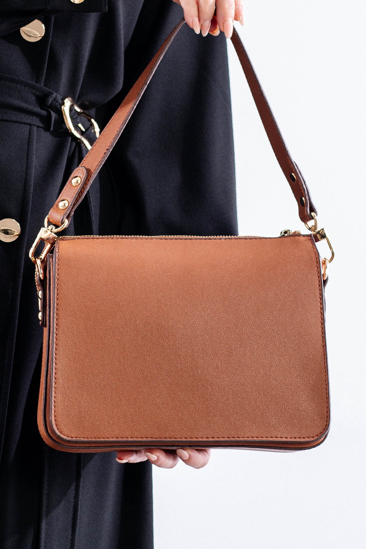 21796 şik Bayan çanta - Taba - 3