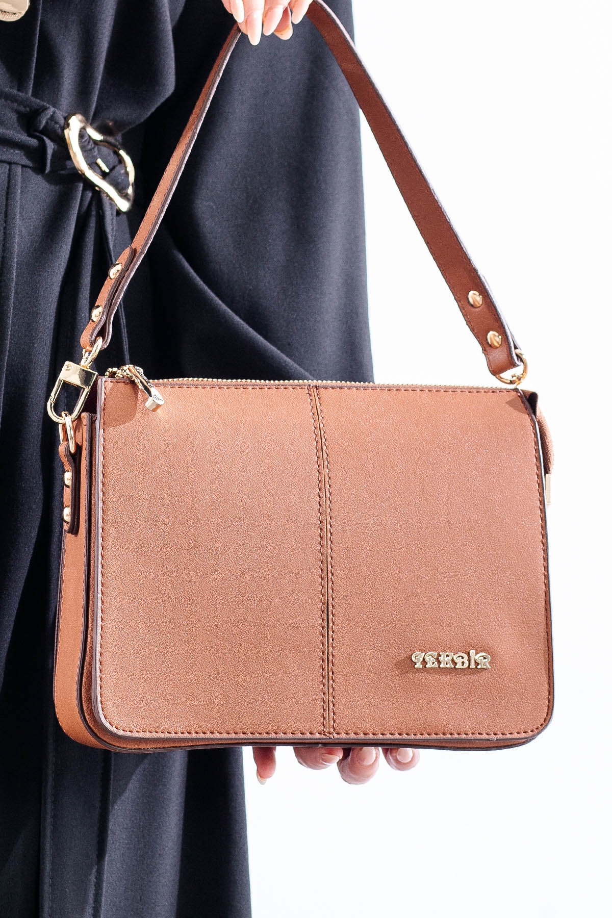 21796 şik Bayan çanta - Taba - 1