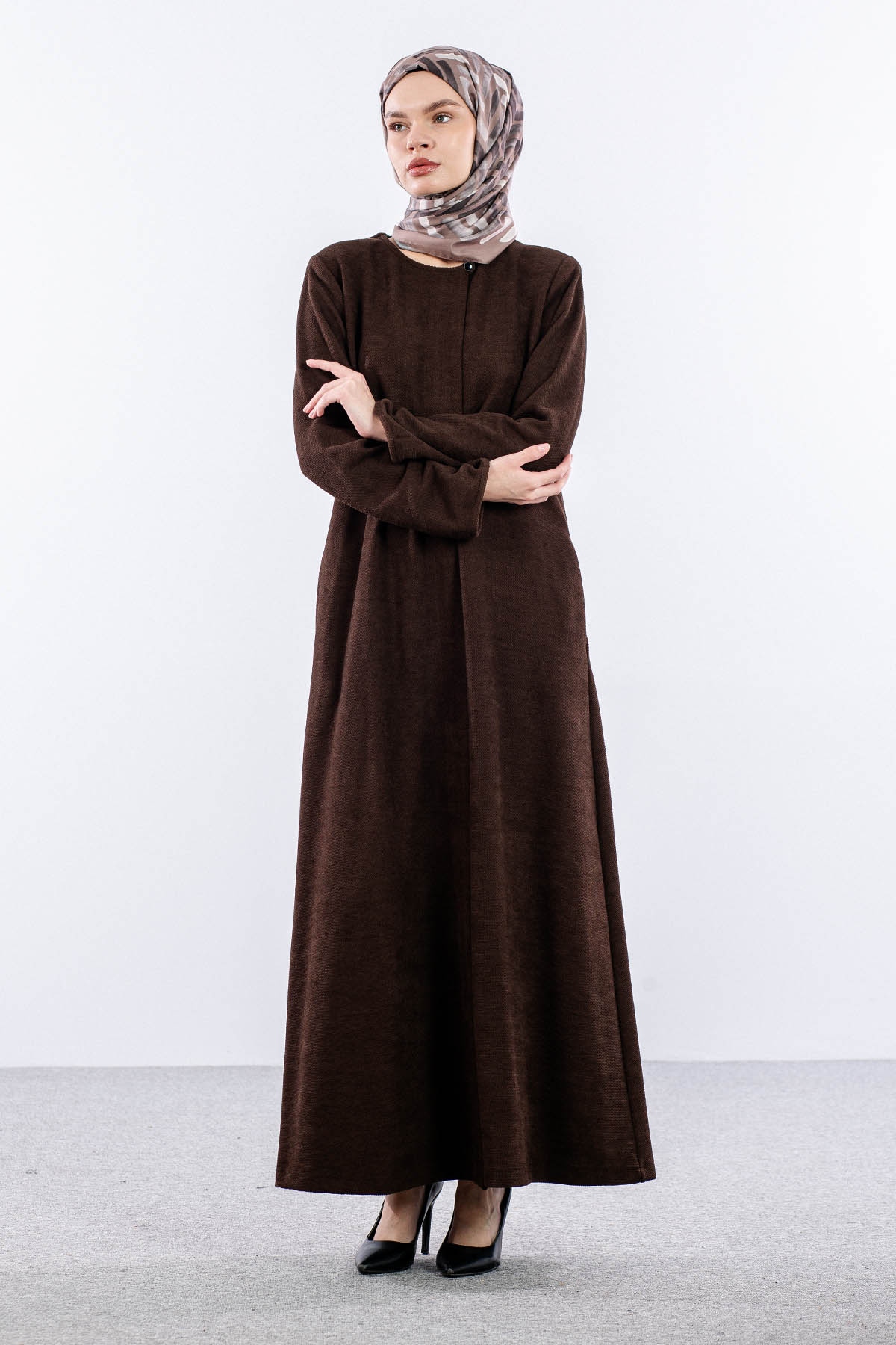 2180 Ferace 44-54 Sonil Kumas - Kahve - 1