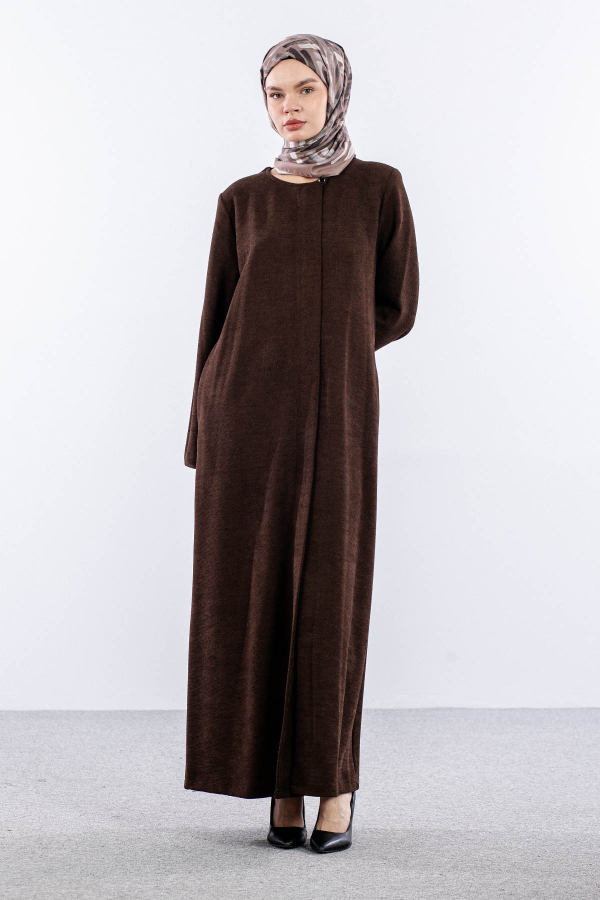 2180 Ferace 44-54 Sonil Kumas - Kahve - 2