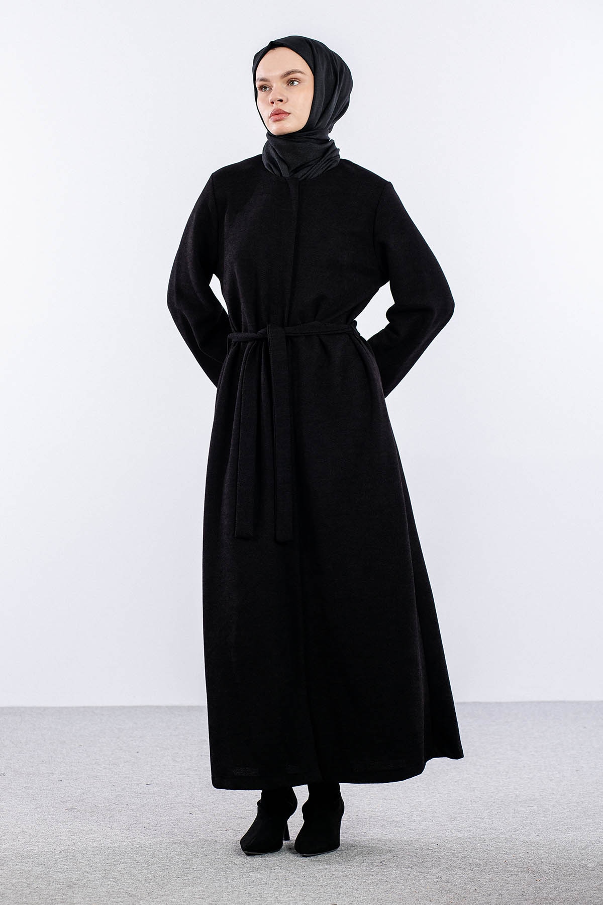 2186 Ferace 42-52 Sonil Kare Nakis - Siyah - 3