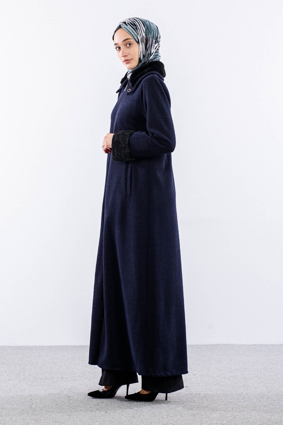 2195 Ferace 42-52 Sonil Kumas Kurklu - Lacivert - 3