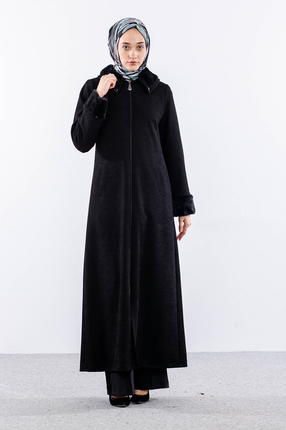 2195 Ferace 42-52 Sonil Kumas Kurklu - Siyah - 1