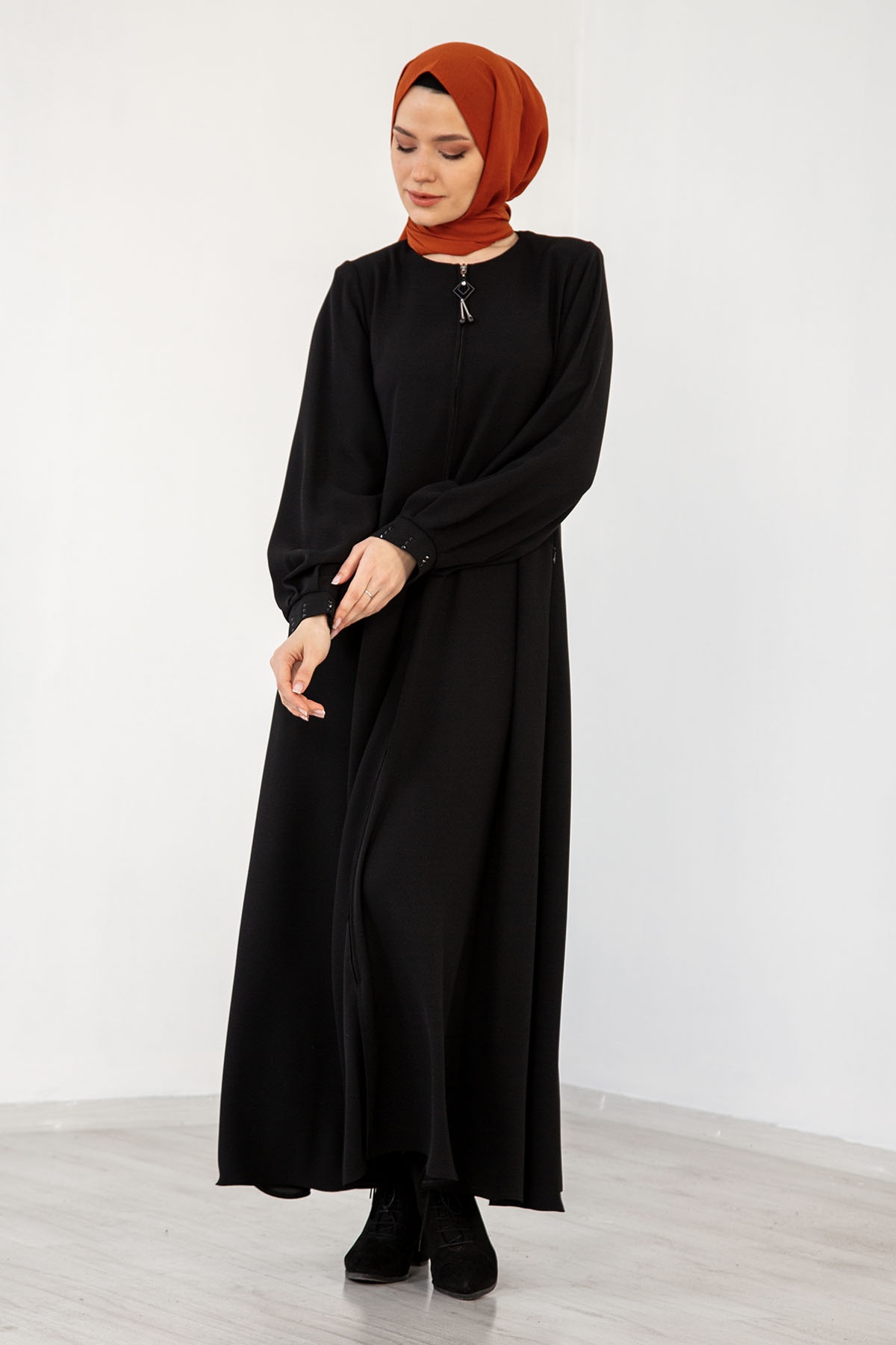 2199 Ferace 38-48 - Siyah - 3