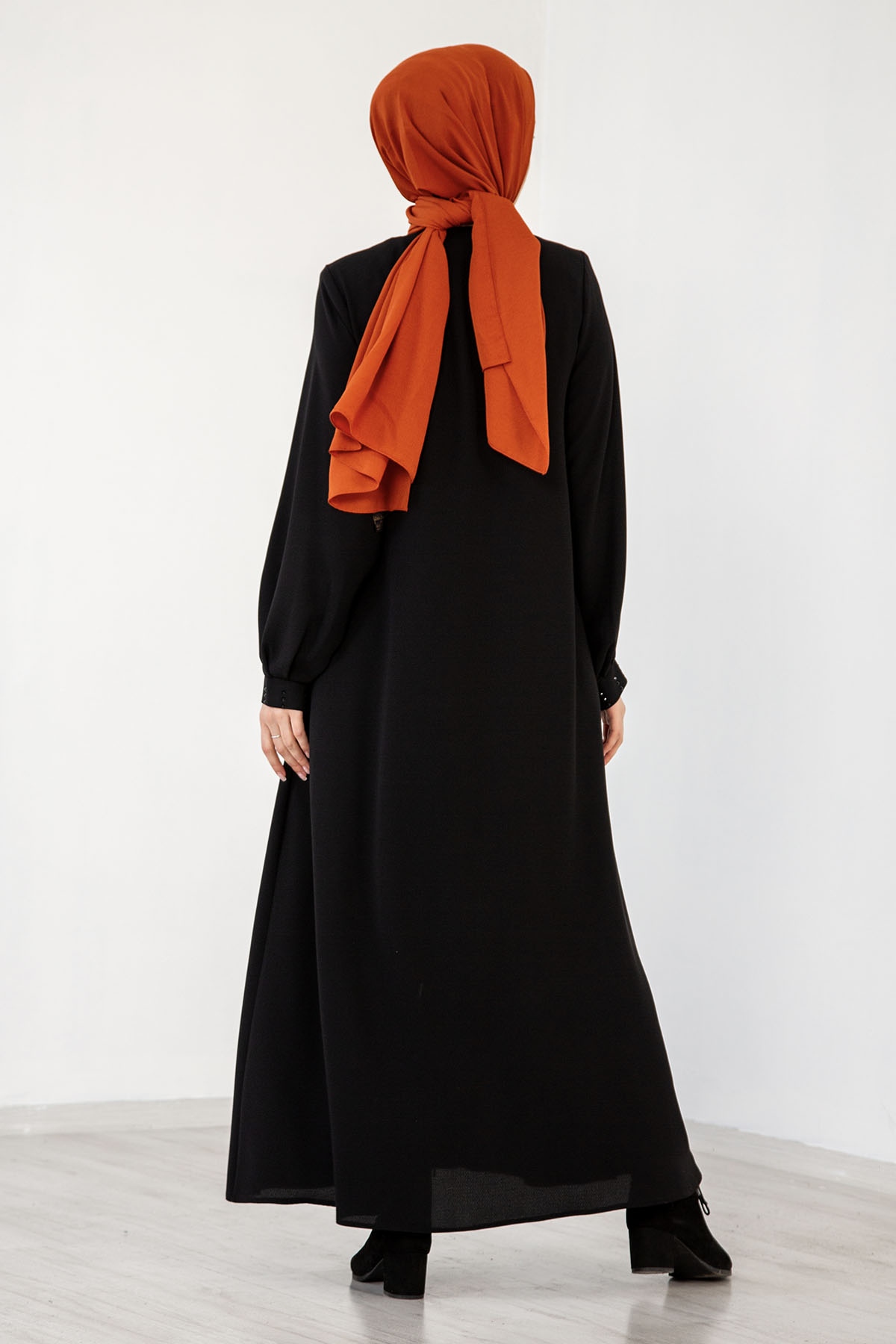 2199 Ferace 38-48 - Siyah - 5