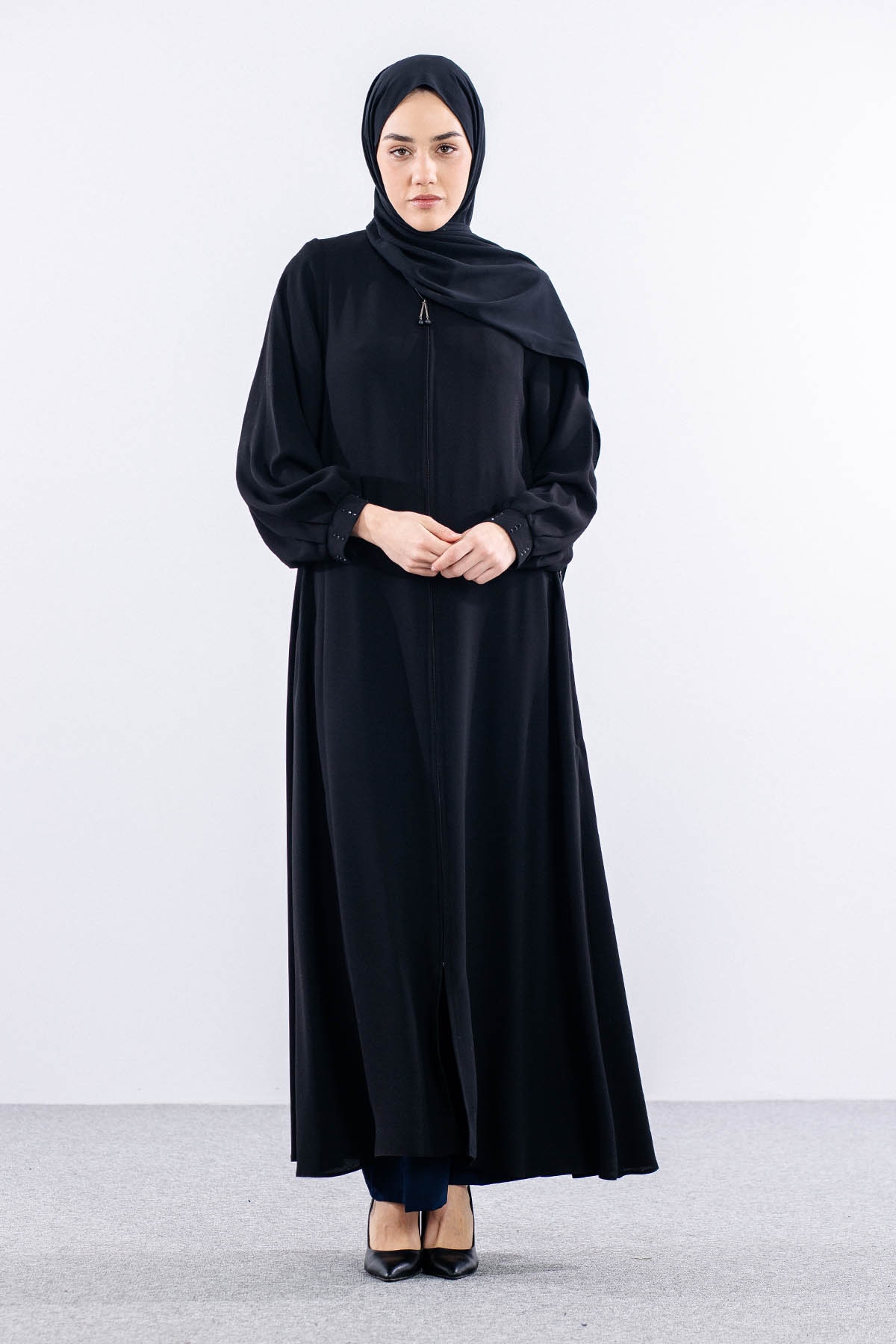 2199 Ferace 38-48 - Siyah  - - 3