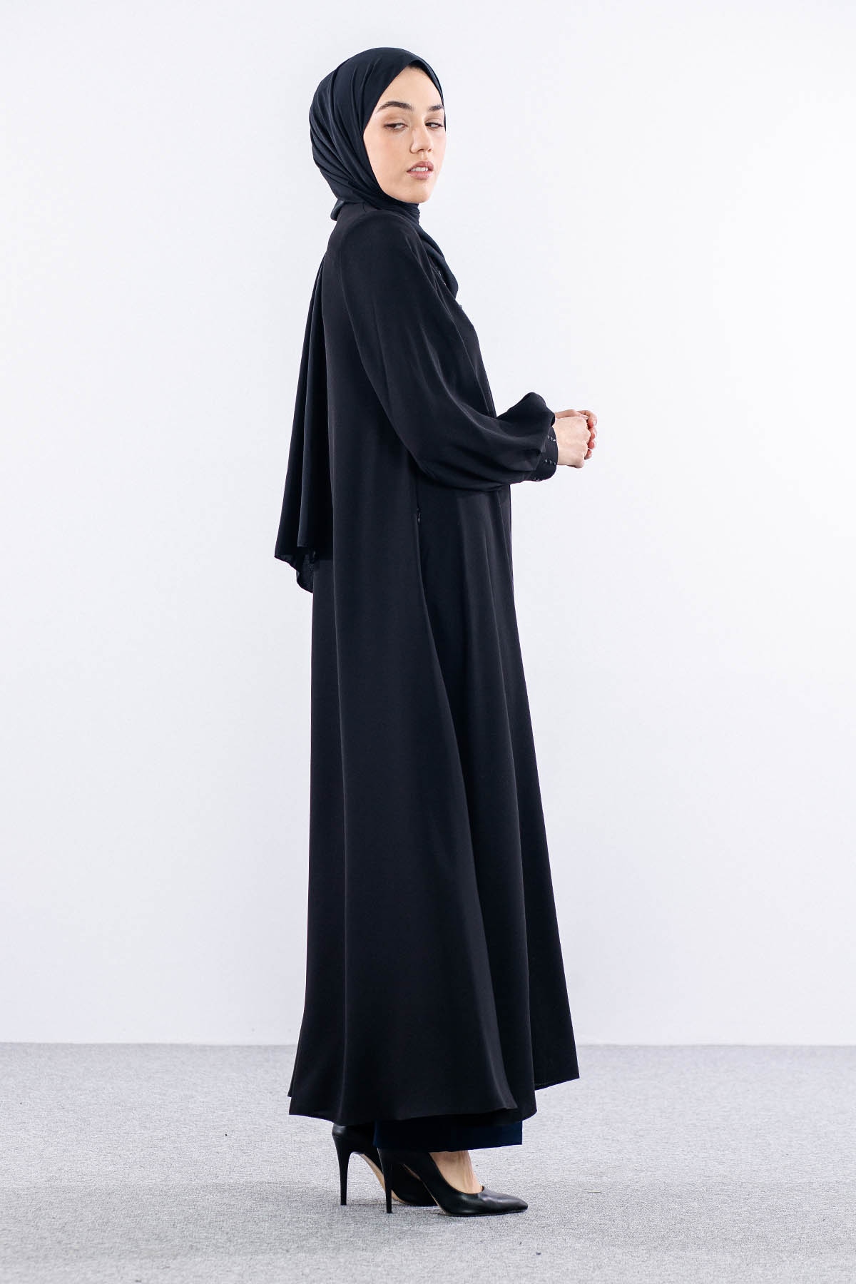 2199 Ferace 38-48 - Siyah  - - 4