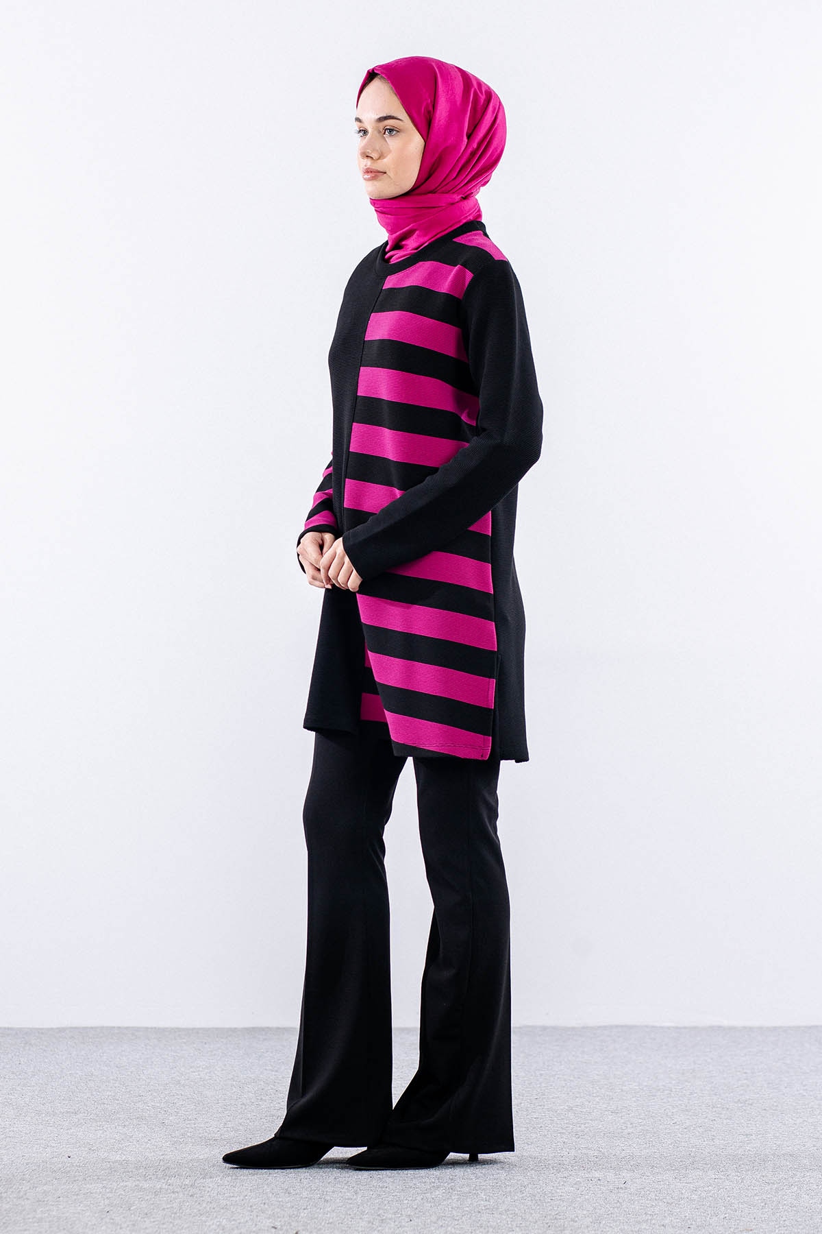 2201 Tunik 42-48 - Fusya - 3