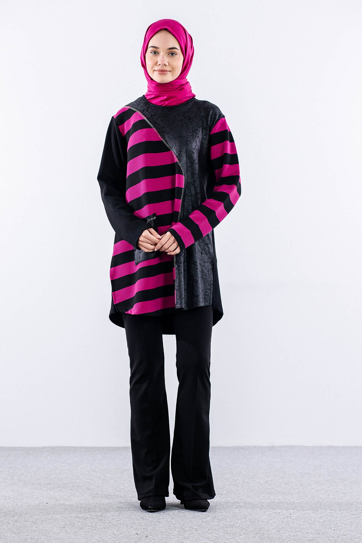 2204 Tunik 42-48 - Fusya - 1