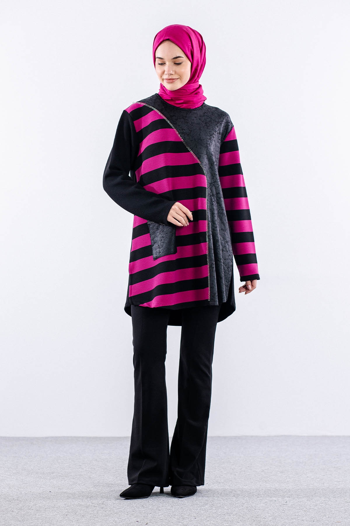 2204 Tunik 42-48 - Fusya - 2