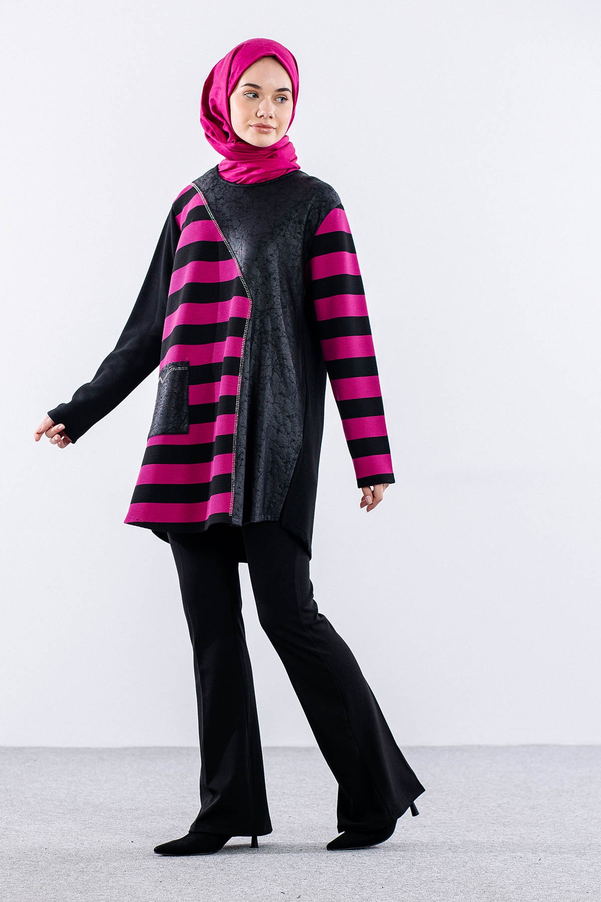 2204 Tunik 42-48 - Fusya - 3