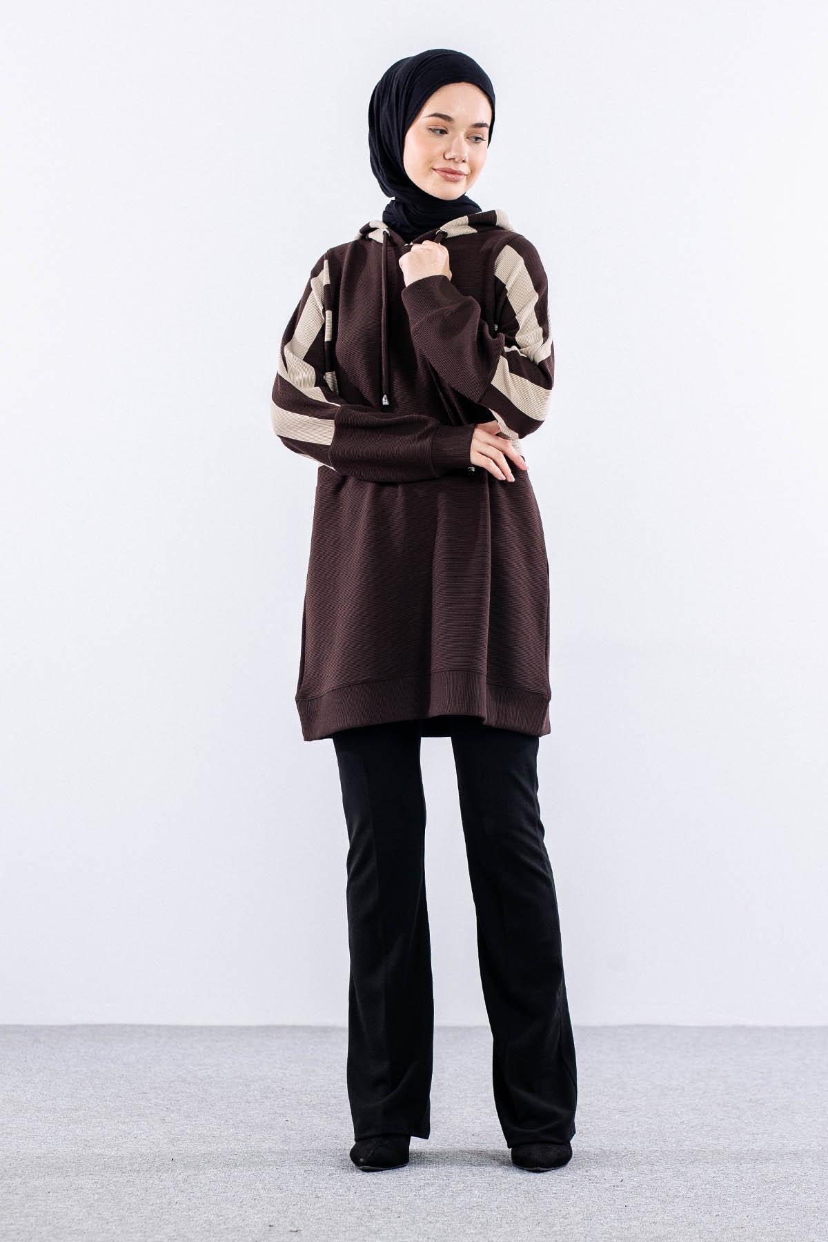 2206 Tunik 42-48 - Kahve - 2