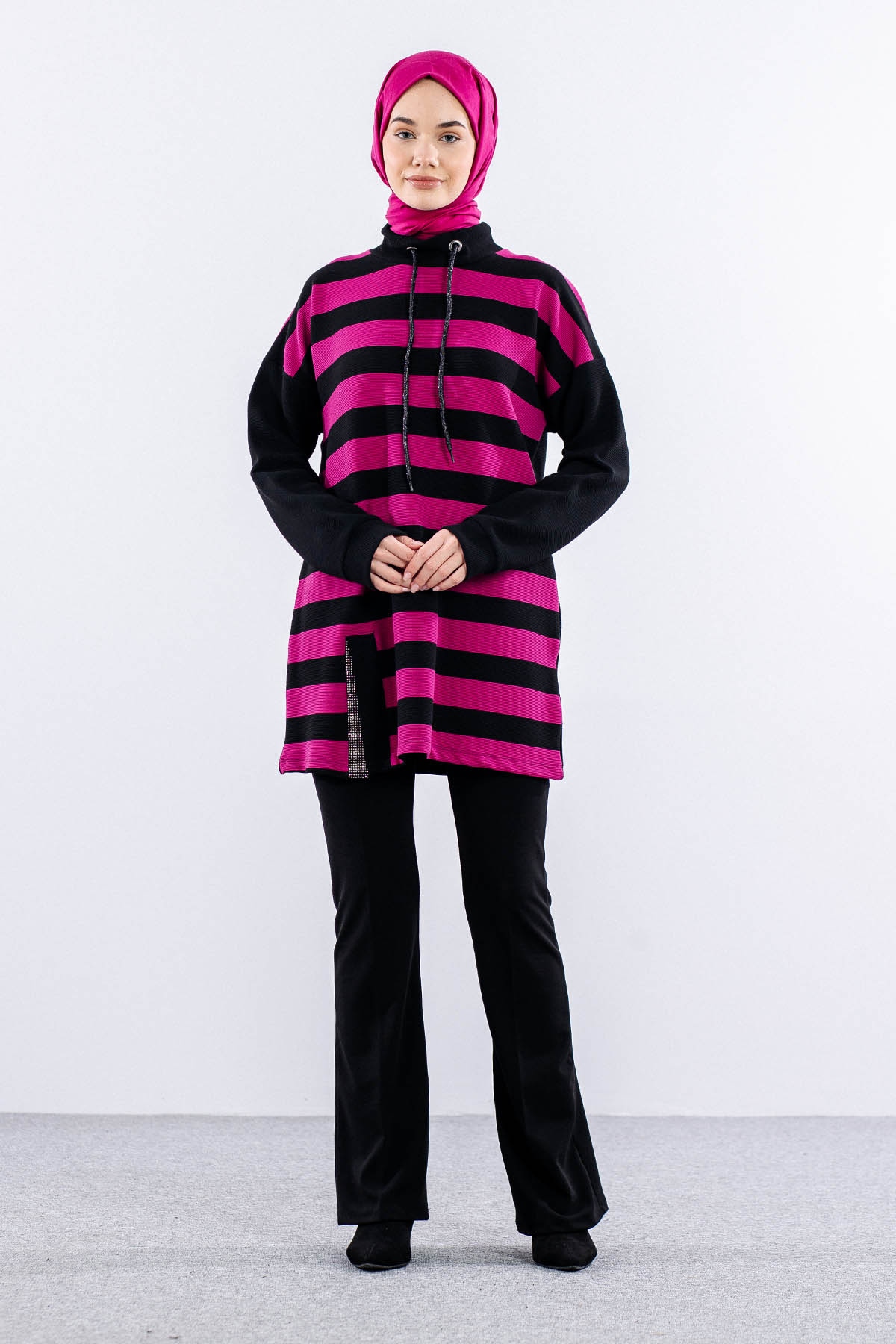 2207 Tunik 42-48 - Fusya - 1