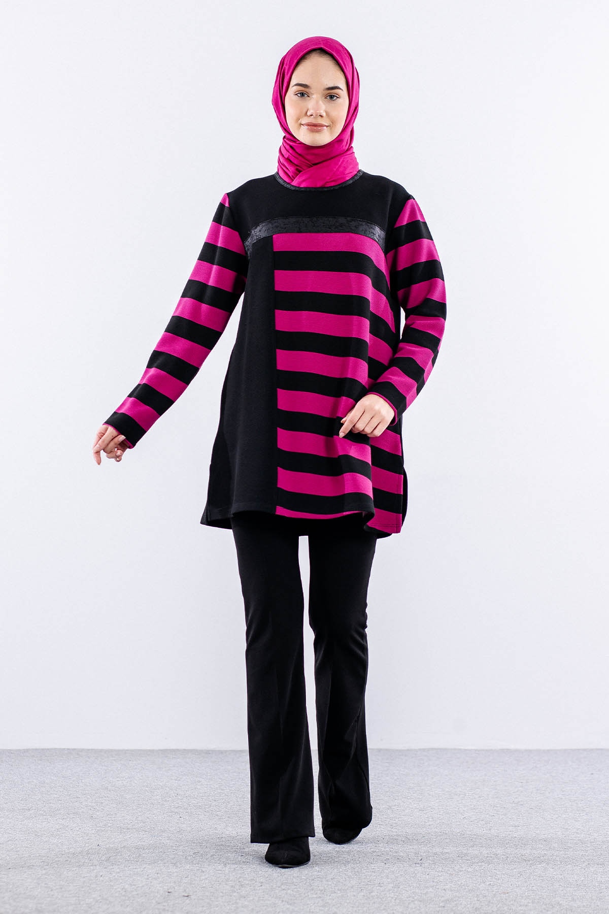 2212 Tunik 42-48 - Fusya - 3