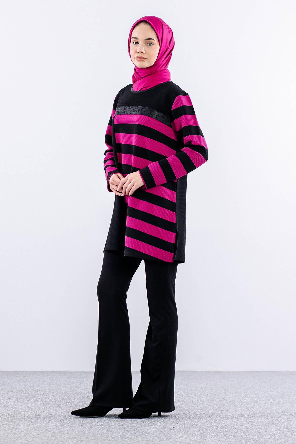 2212 Tunik 42-48 - Fusya - 4
