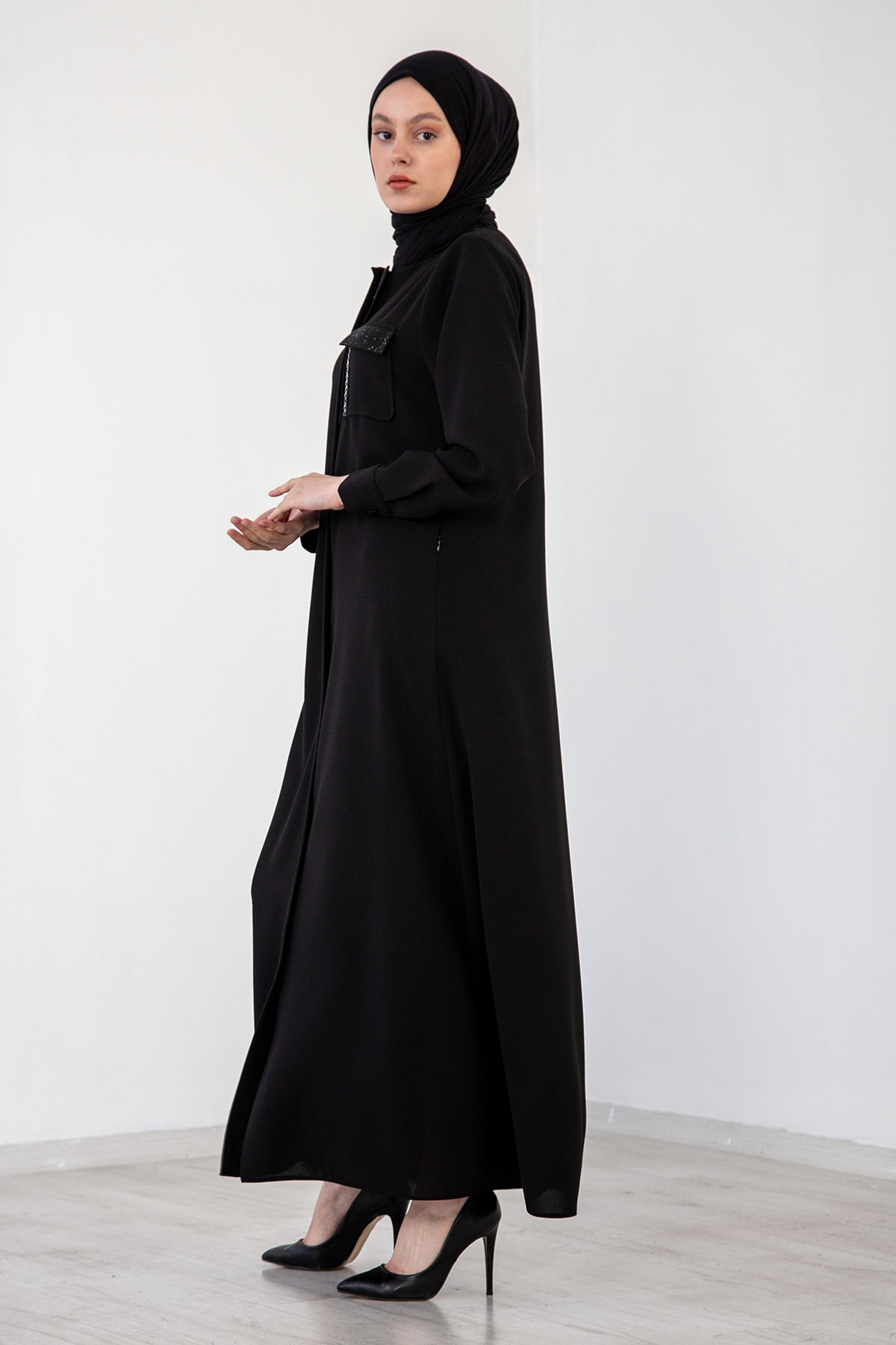 2221 Ferace 42-52 Cep - Siyah - 3